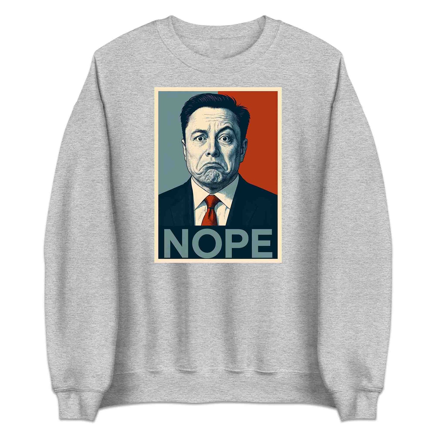 Funny Elon Musk "NOPE" Meme T-Shirt, Jumper & Hoodie – Political Parody, Sarcastic Humor for SpaceX Geeks & Tech Fans | PRODUCT CODE: FEBHJSAD
