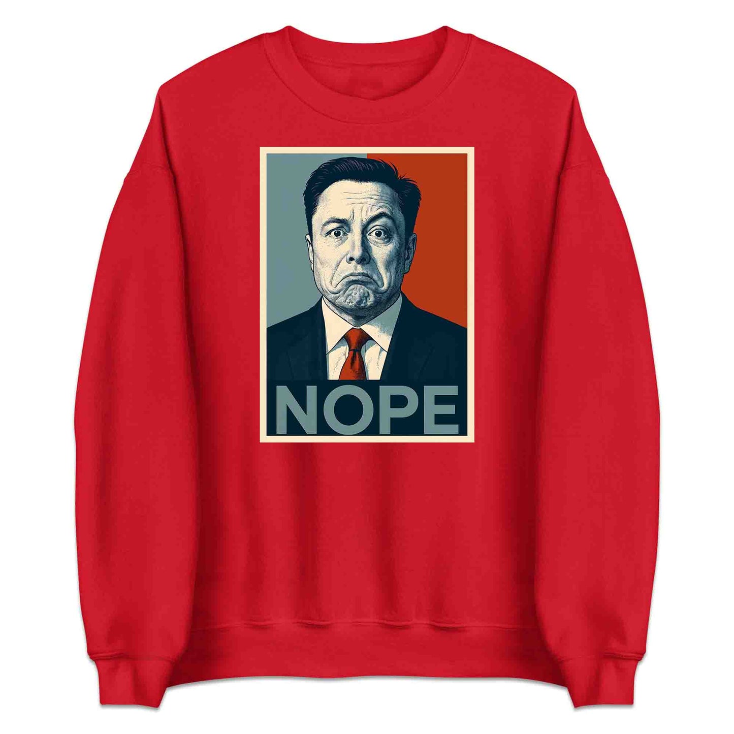 Funny Elon Musk "NOPE" Meme T-Shirt, Jumper & Hoodie – Political Parody, Sarcastic Humor for SpaceX Geeks & Tech Fans | PRODUCT CODE: FEBHJSAD