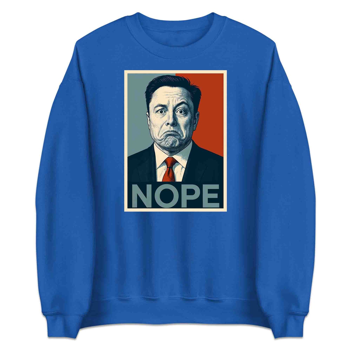 Funny Elon Musk "NOPE" Meme T-Shirt, Jumper & Hoodie – Political Parody, Sarcastic Humor for SpaceX Geeks & Tech Fans | PRODUCT CODE: FEBHJSAD