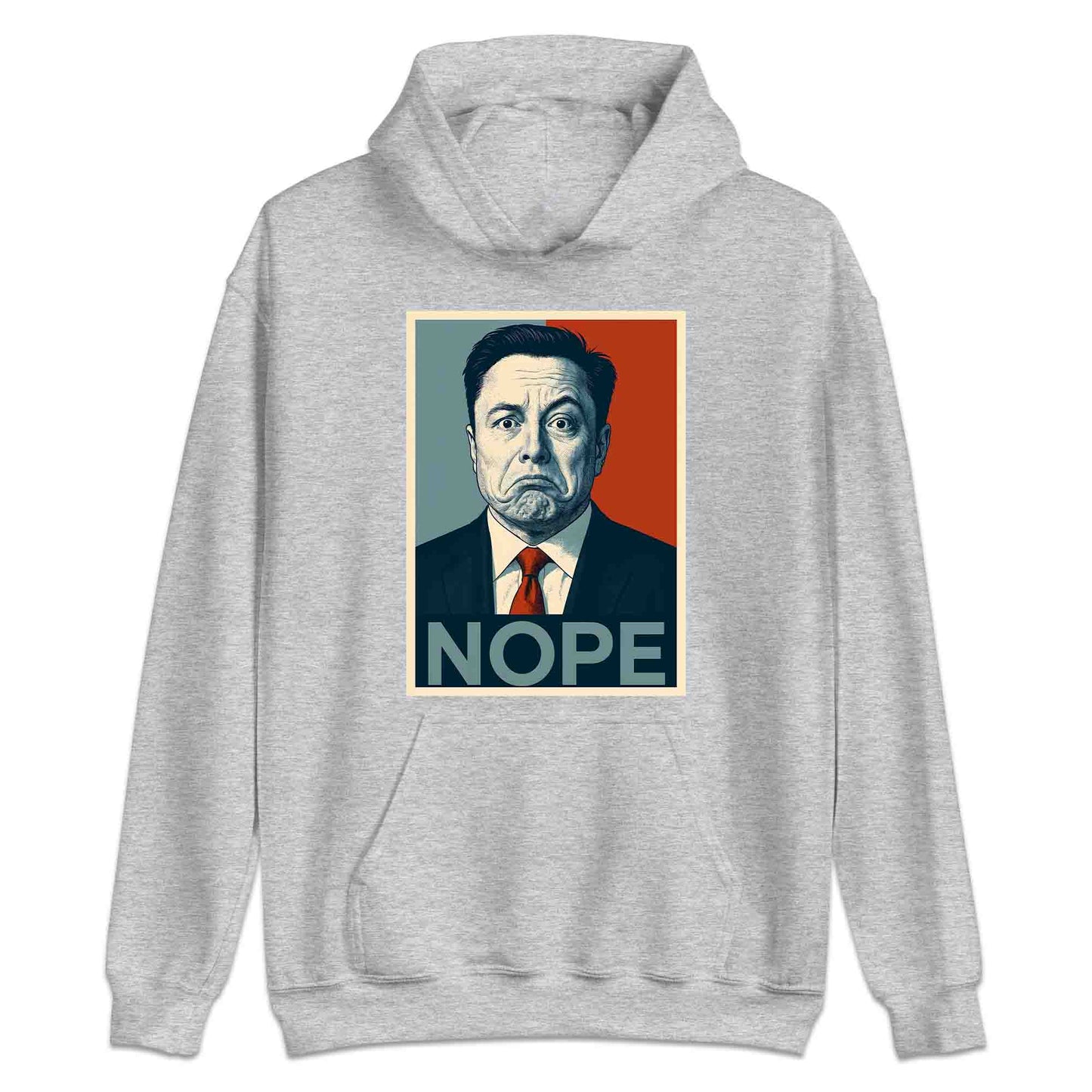 Funny Elon Musk "NOPE" Meme T-Shirt, Jumper & Hoodie – Political Parody, Sarcastic Humor for SpaceX Geeks & Tech Fans | PRODUCT CODE: FEBHJSAD