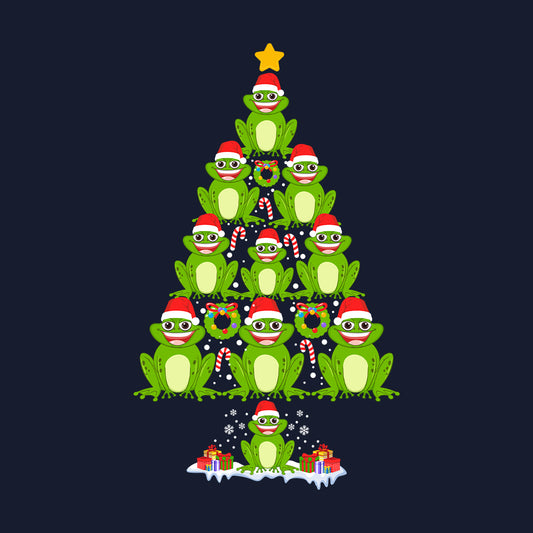 Frogs Christmas Tree Festive Frog Xmas Amphibian | PRODUCT CODE: FGSCHRMTWEVX