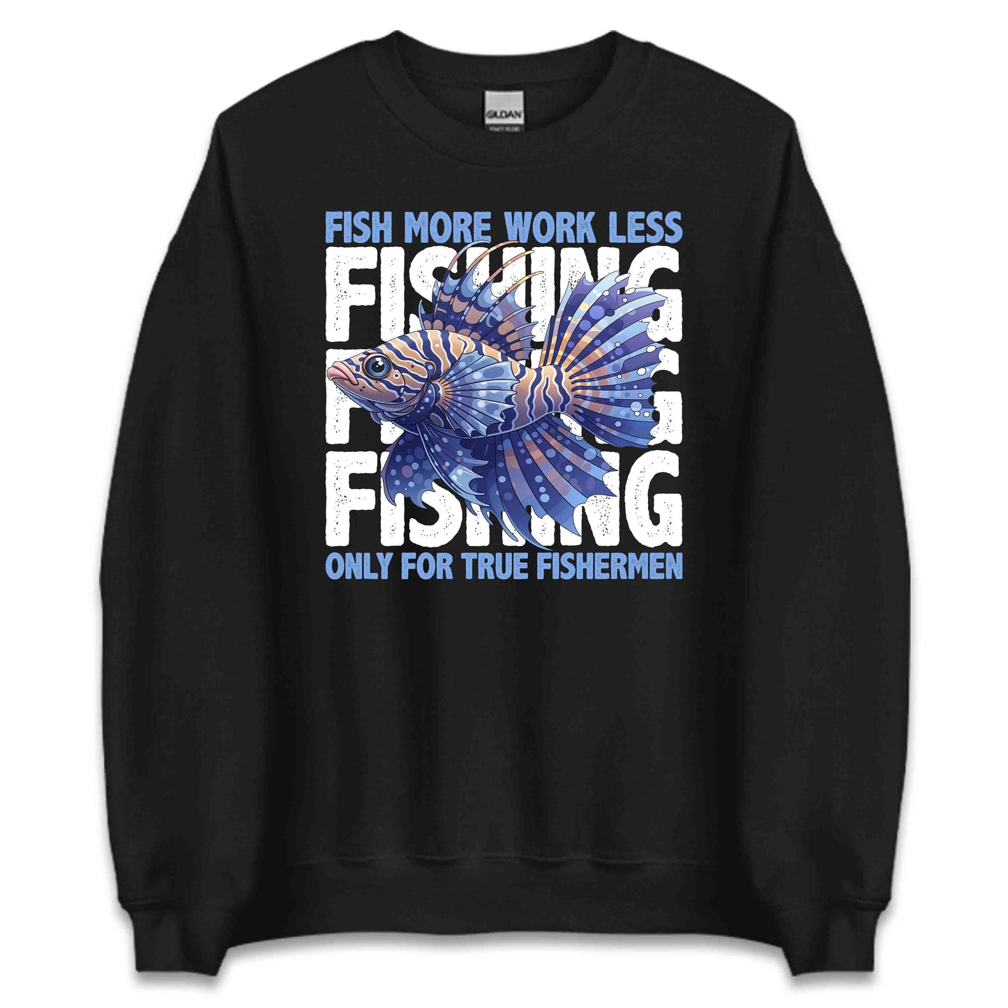 Fish More Work Less Vibrant Fishing Passionate Anglers | PRODUCT CODE: FHMRWKLOIAUCS