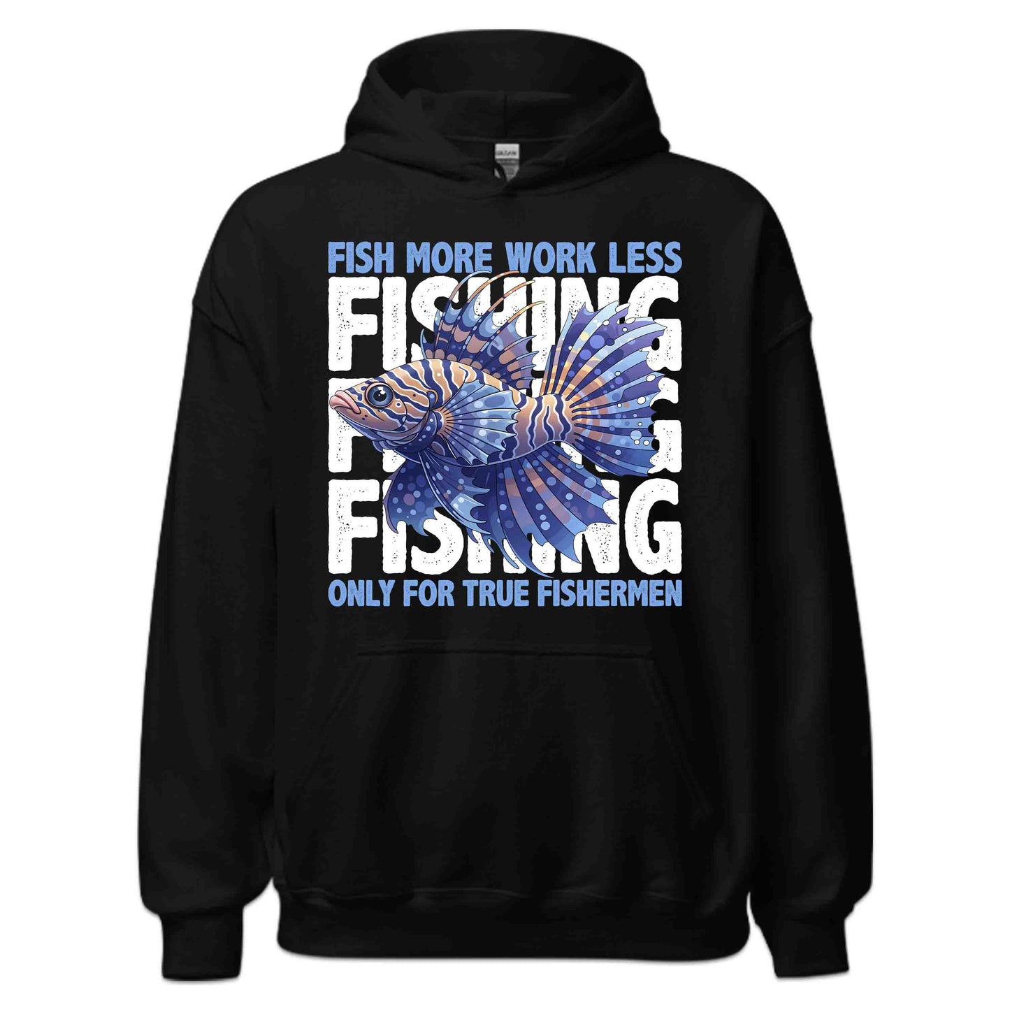 Fish More Work Less Vibrant Fishing Passionate Anglers | PRODUCT CODE: FHMRWKLOIAUCS