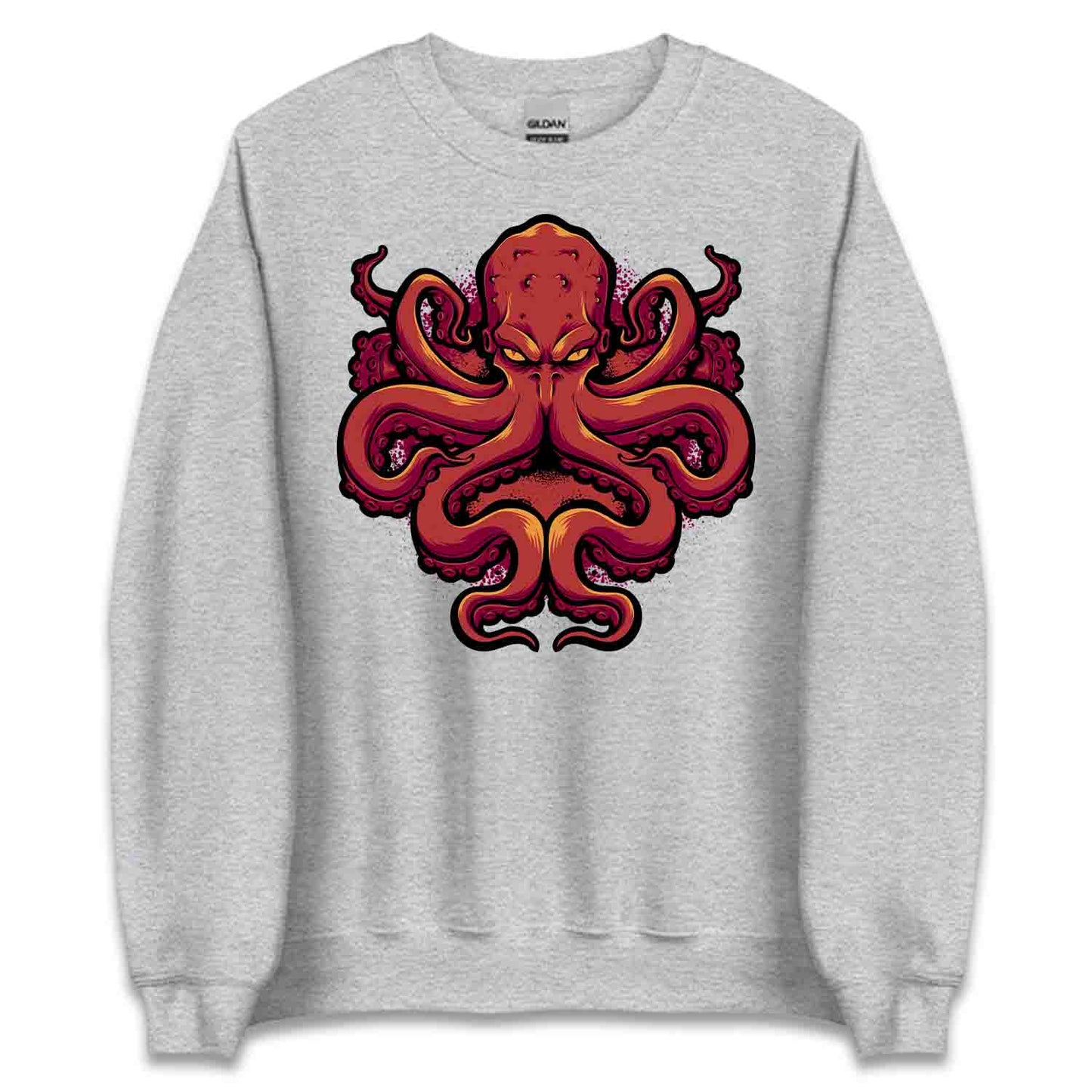 Fierce Red Octopus – Kraken Sea Monster T-Shirt, Sweatshirt & Hoodie | PRODUCT CODE: FHWJERNM