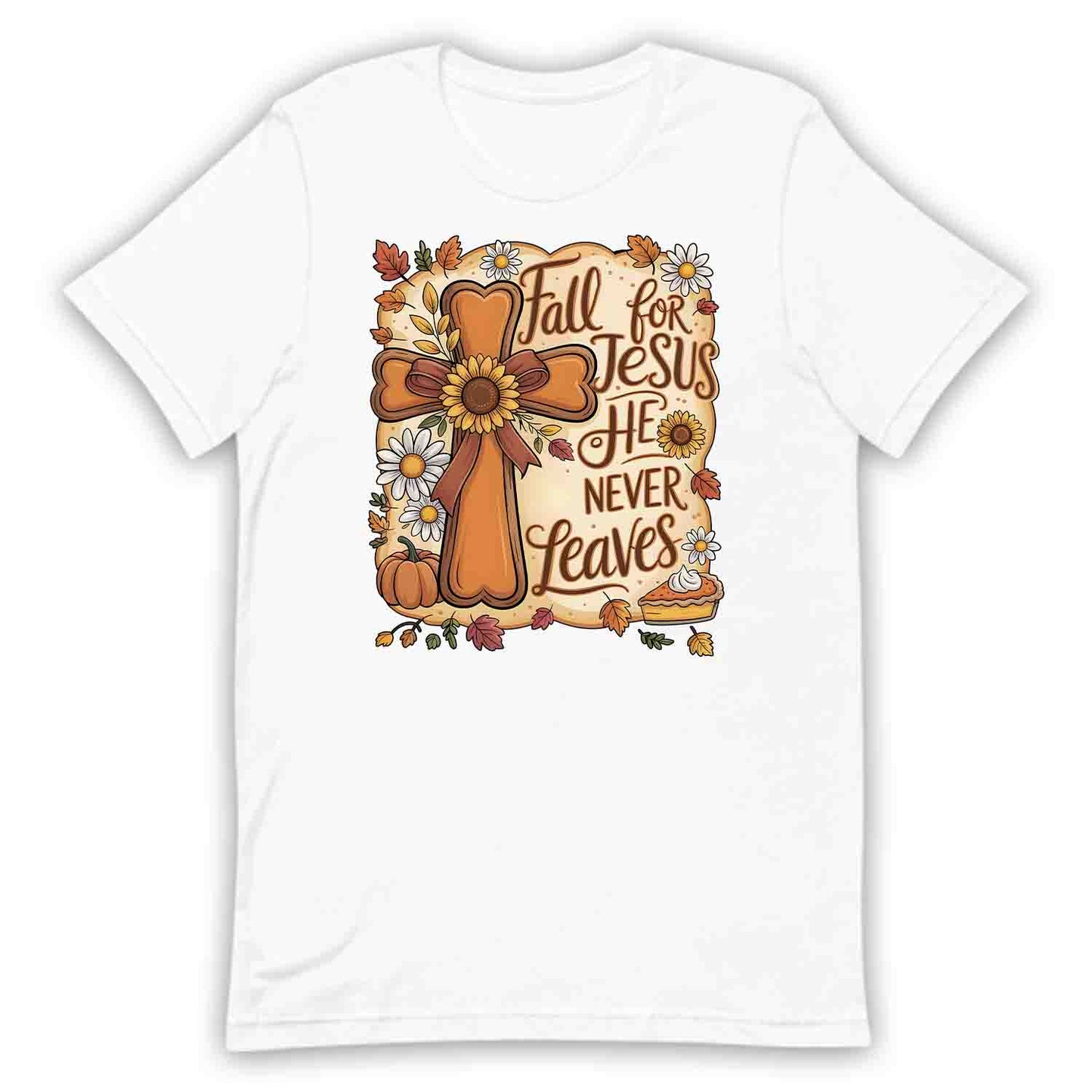 Fall for Jesus T-Shirt, Autumn Faith Sweatshirt, Pumpkin Pie Hoodie | PRODUCT CODE: FJMQWEBINV