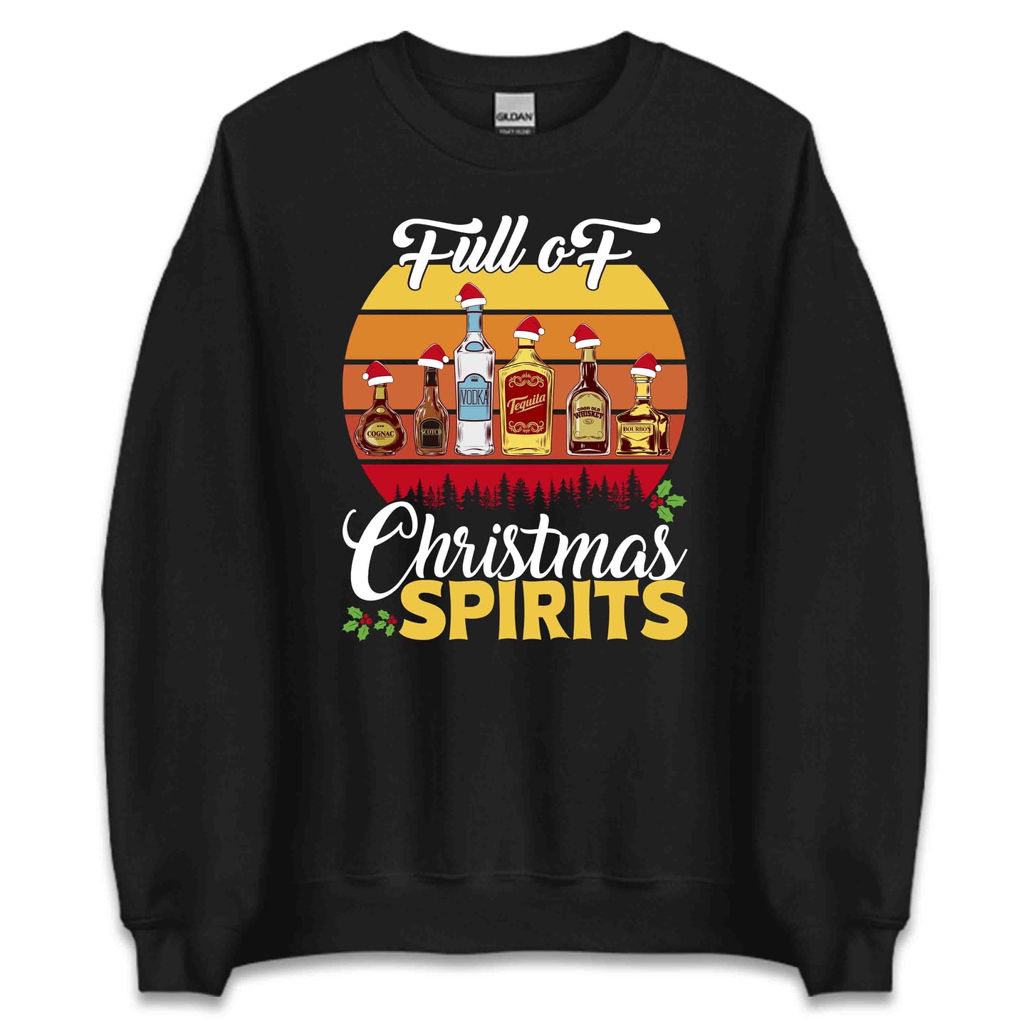 Full oF Christmas Spirits Funny Festive Xmas Drinker | PRODUCT CODE: FLCHRPTBTLOW
