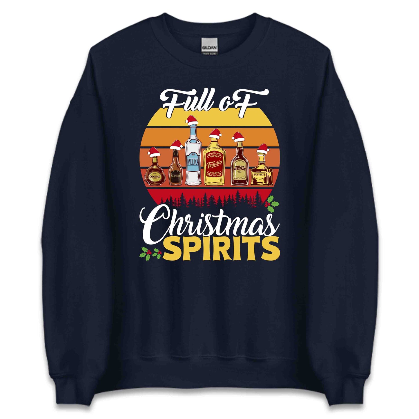 Full oF Christmas Spirits Funny Festive Xmas Drinker | PRODUCT CODE: FLCHRPTBTLOW