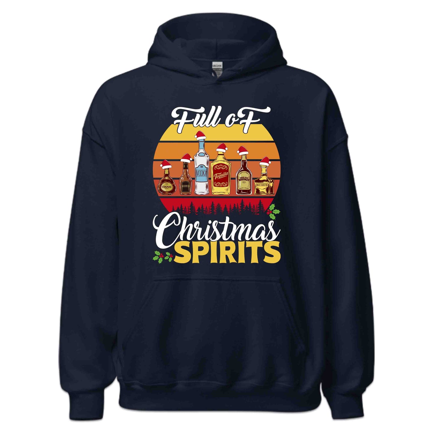 Full oF Christmas Spirits Funny Festive Xmas Drinker | PRODUCT CODE: FLCHRPTBTLOW