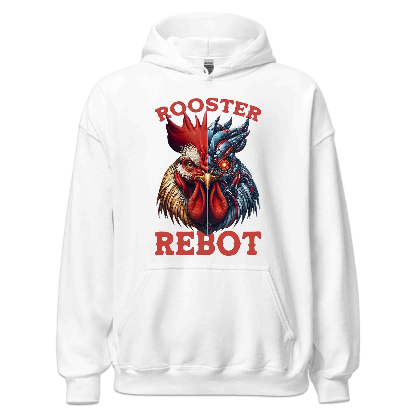 Half Cyberpunk Rooster Half Realistic Chicken Futuristic AI-Mech Bird Steampunk Cybernetic | PRODUCT CODE: FLDEHABVWICYJ
