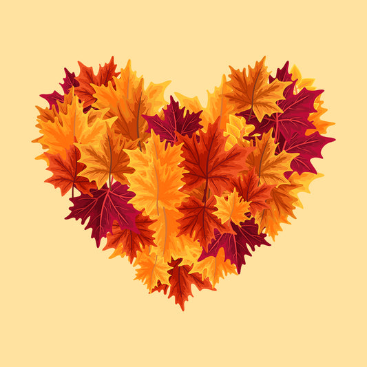 Thanksgiving Fall Leaves Heart Maple Leaf | PRODUCT CODE: FLHRTVSEMP