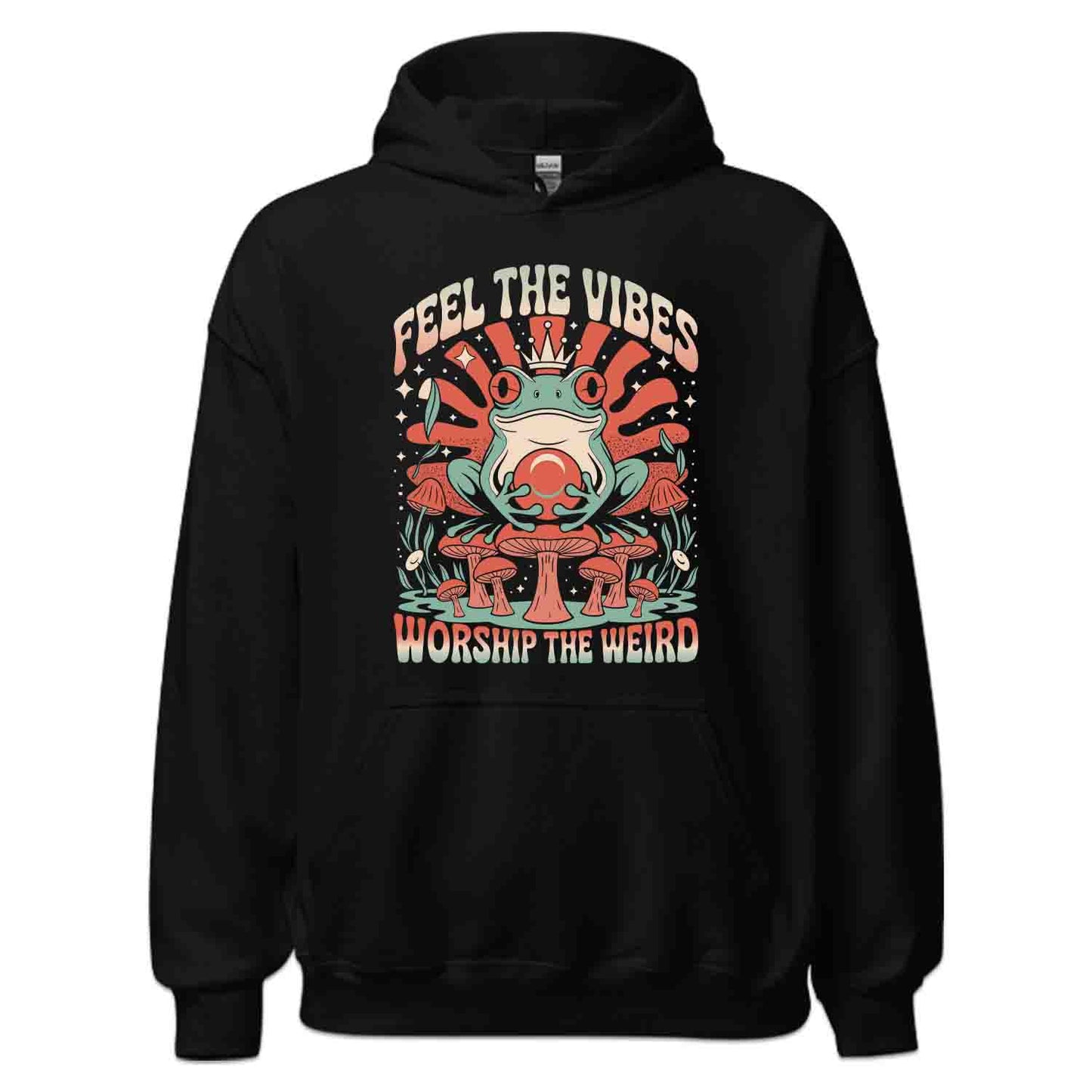 Feel the Vibes T-Shirt, Trippy Mushroom Sweatshirt, Psychedelic Boho Hoodie | PRODUCT CODE: FLKWEICBD