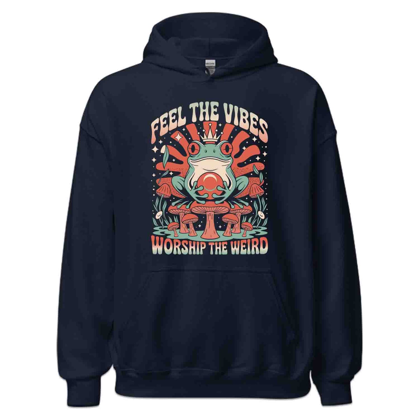 Feel the Vibes T-Shirt, Trippy Mushroom Sweatshirt, Psychedelic Boho Hoodie | PRODUCT CODE: FLKWEICBD
