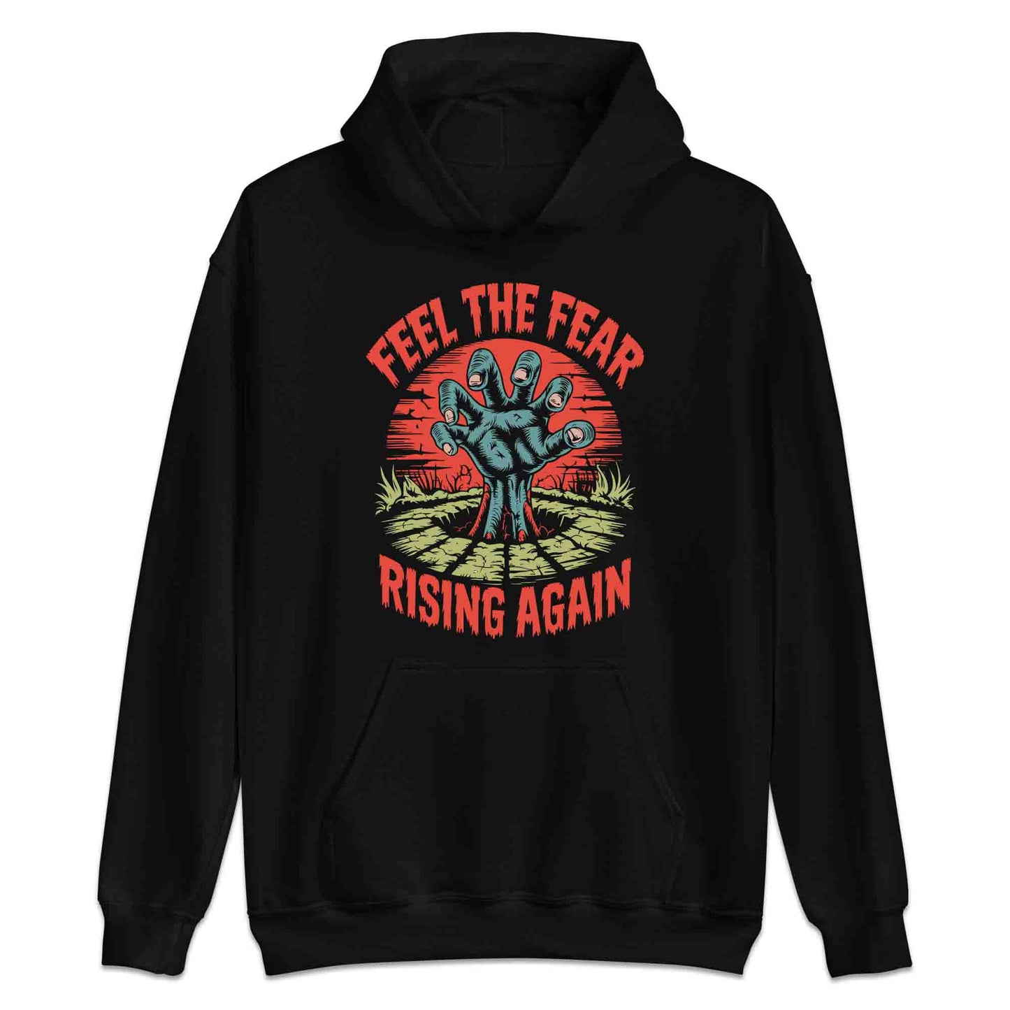 Feel the Fear T-Shirt, Spooky Graveyard Sweatshirt, Creepy Undead Hoodie | PRODUCT CODE: FLKWERIUCZ