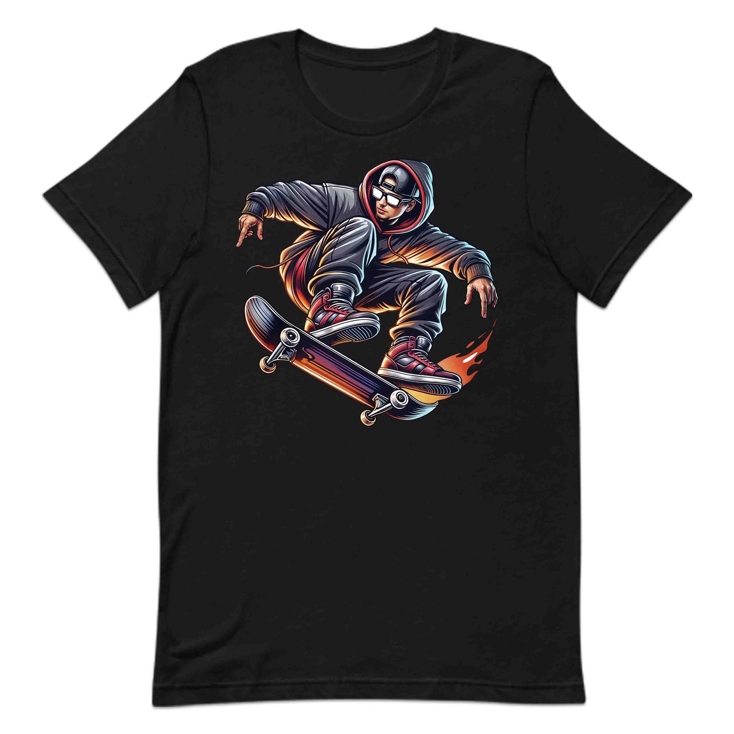 Flaming Skateboard Epic Skater Urban Streetwear | PRODUCT CODE: FLMBHWAIODGB