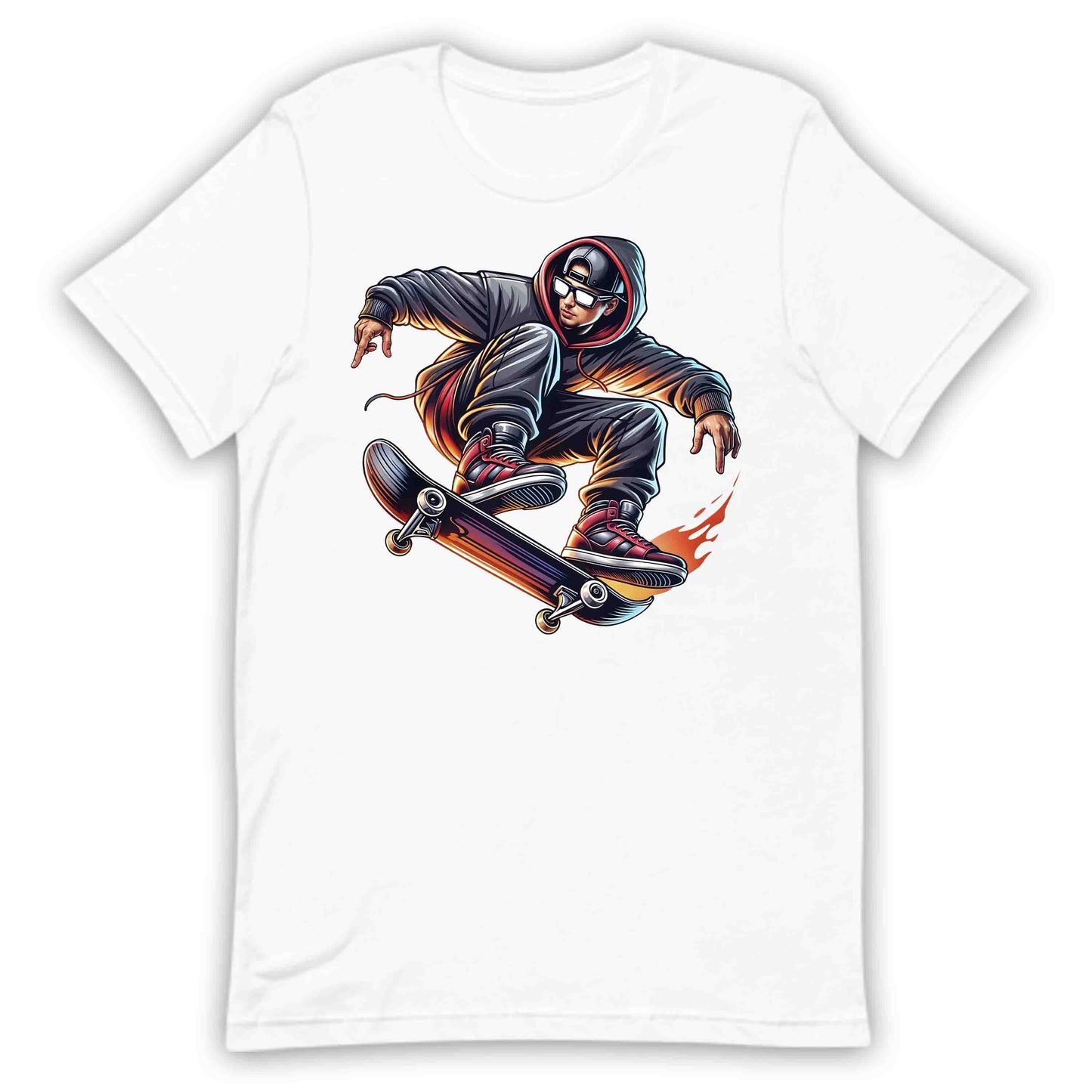 Flaming Skateboard Epic Skater Urban Streetwear | PRODUCT CODE: FLMBHWAIODGB