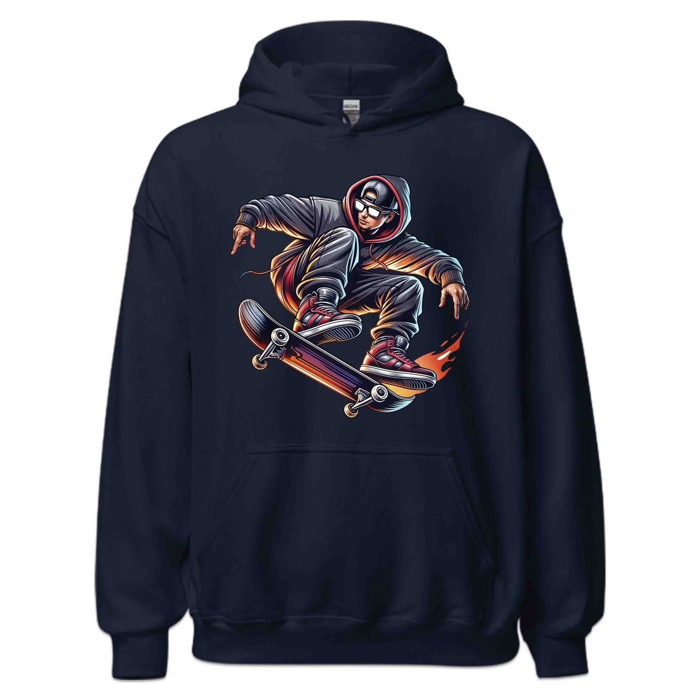 Flaming Skateboard Epic Skater Urban Streetwear | PRODUCT CODE: FLMBHWAIODGB