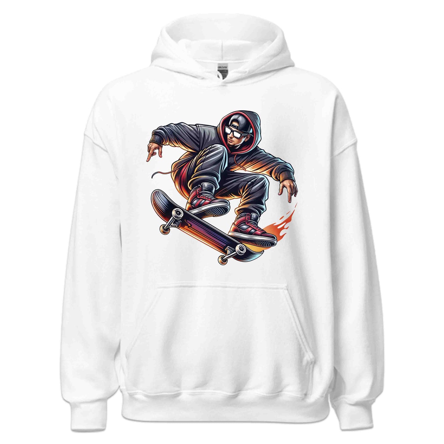 Flaming Skateboard Epic Skater Urban Streetwear | PRODUCT CODE: FLMBHWAIODGB