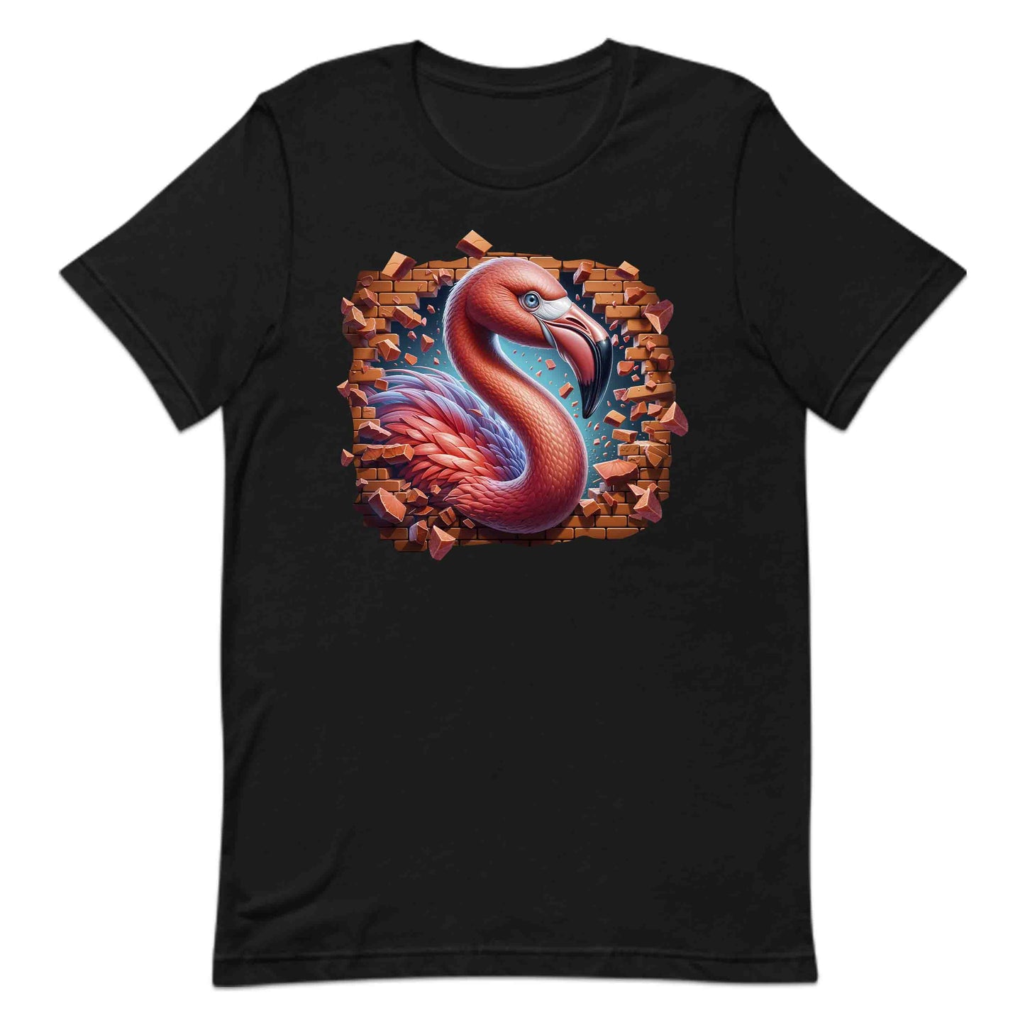 Flamingo Breaking Through Wall 3D Realistic Flamingo | PRODUCT CODE: FLMNBRKTHWLO