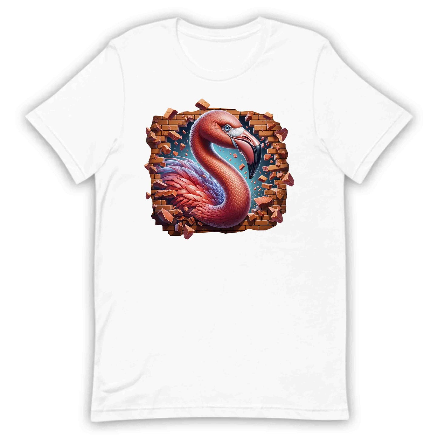 Flamingo Breaking Through Wall 3D Realistic Flamingo | PRODUCT CODE: FLMNBRKTHWLO