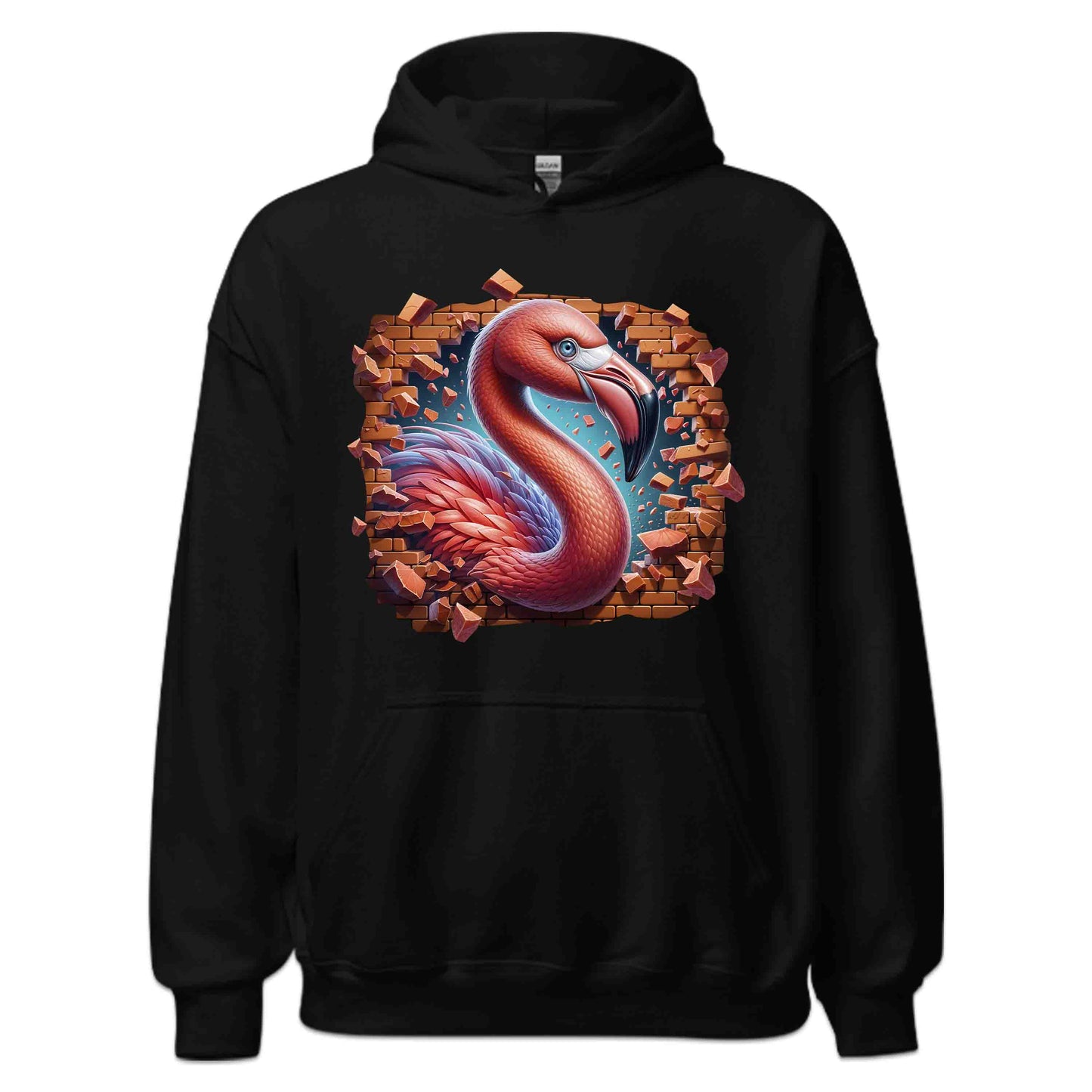 Flamingo Breaking Through Wall 3D Realistic Flamingo | PRODUCT CODE: FLMNBRKTHWLO