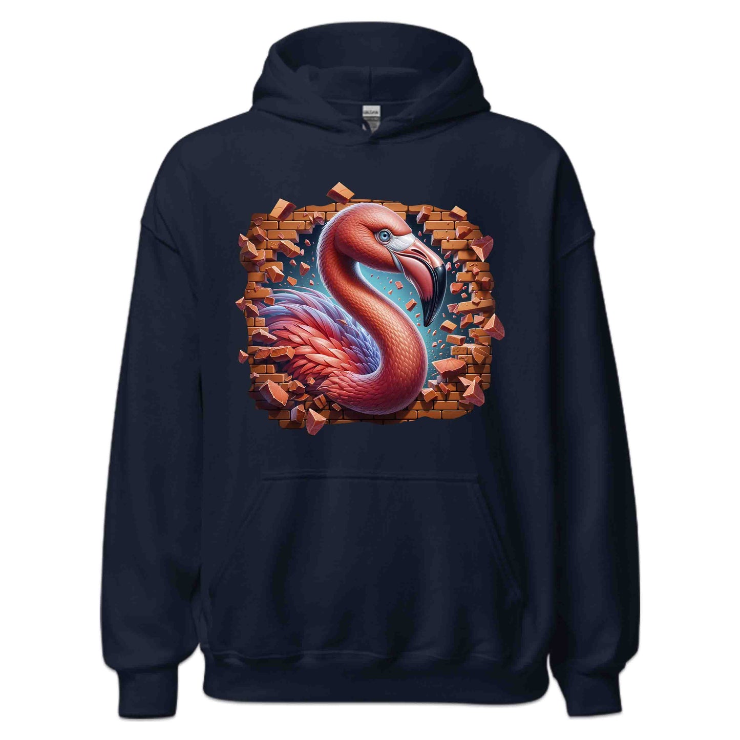 Flamingo Breaking Through Wall 3D Realistic Flamingo | PRODUCT CODE: FLMNBRKTHWLO