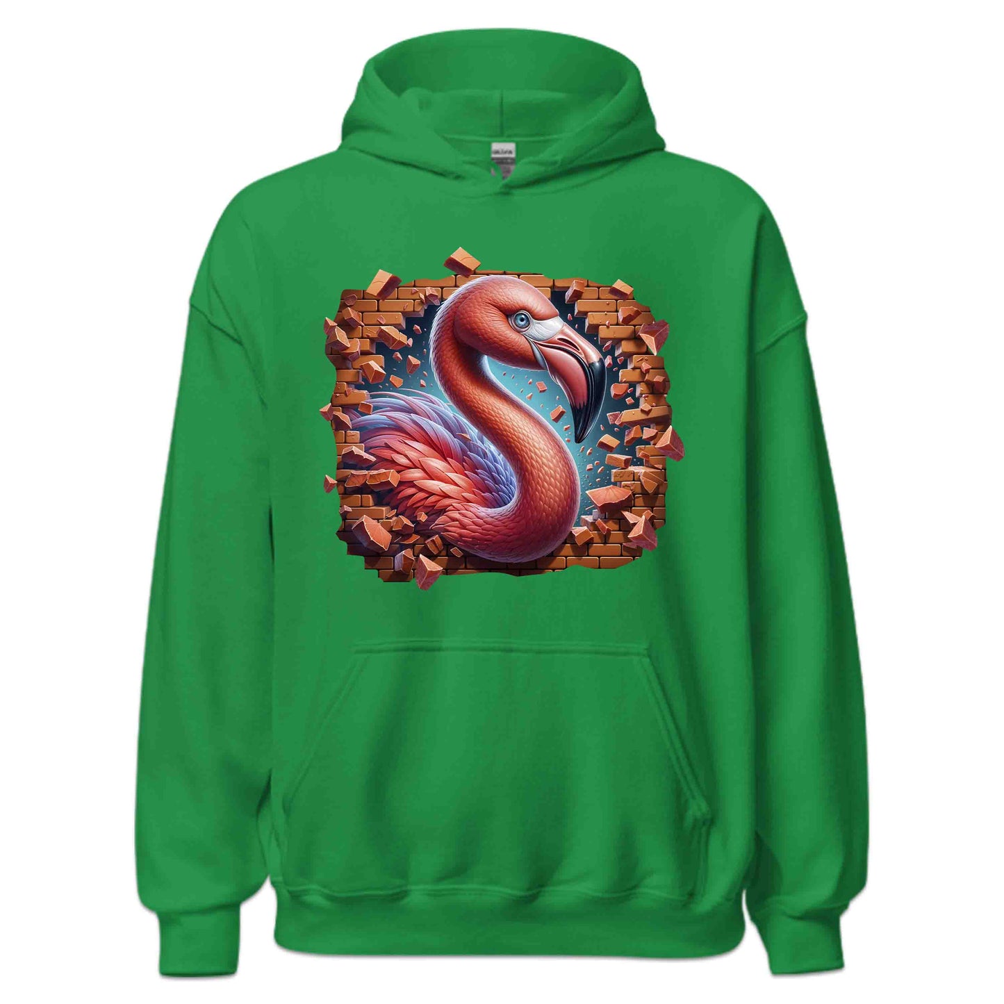 Flamingo Breaking Through Wall 3D Realistic Flamingo | PRODUCT CODE: FLMNBRKTHWLO