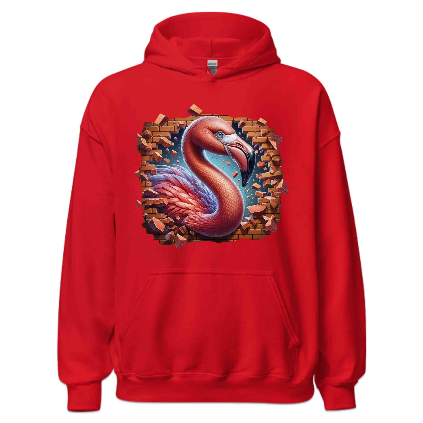 Flamingo Breaking Through Wall 3D Realistic Flamingo | PRODUCT CODE: FLMNBRKTHWLO