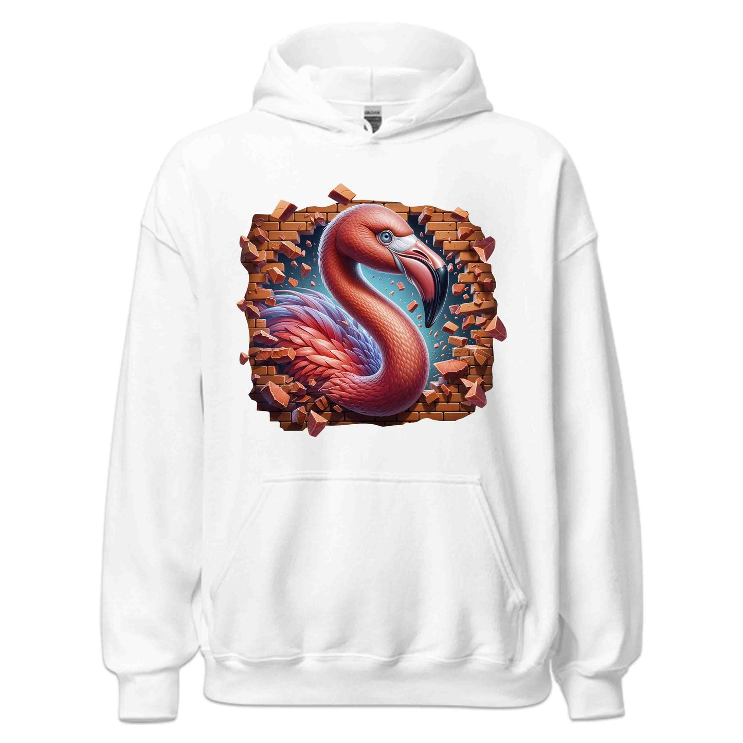 Flamingo Breaking Through Wall 3D Realistic Flamingo | PRODUCT CODE: FLMNBRKTHWLO