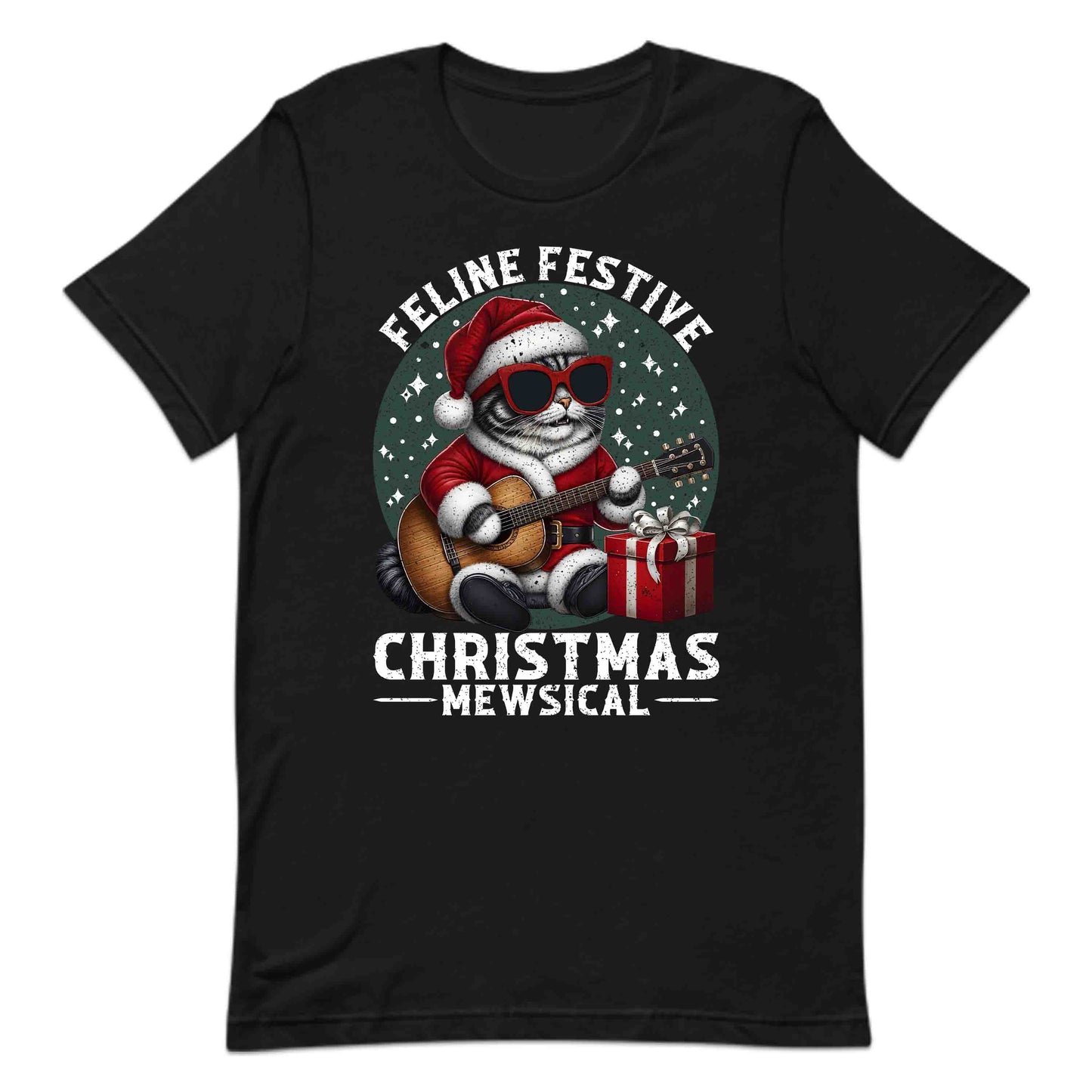 Feline Festive Christmas Mewsical Xmas Santa Cat Playing Guitar | PRODUCT CODE: FLNTVCHWSPY