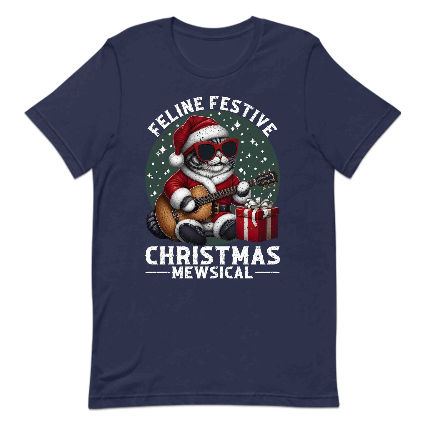 Feline Festive Christmas Mewsical Xmas Santa Cat Playing Guitar | PRODUCT CODE: FLNTVCHWSPY