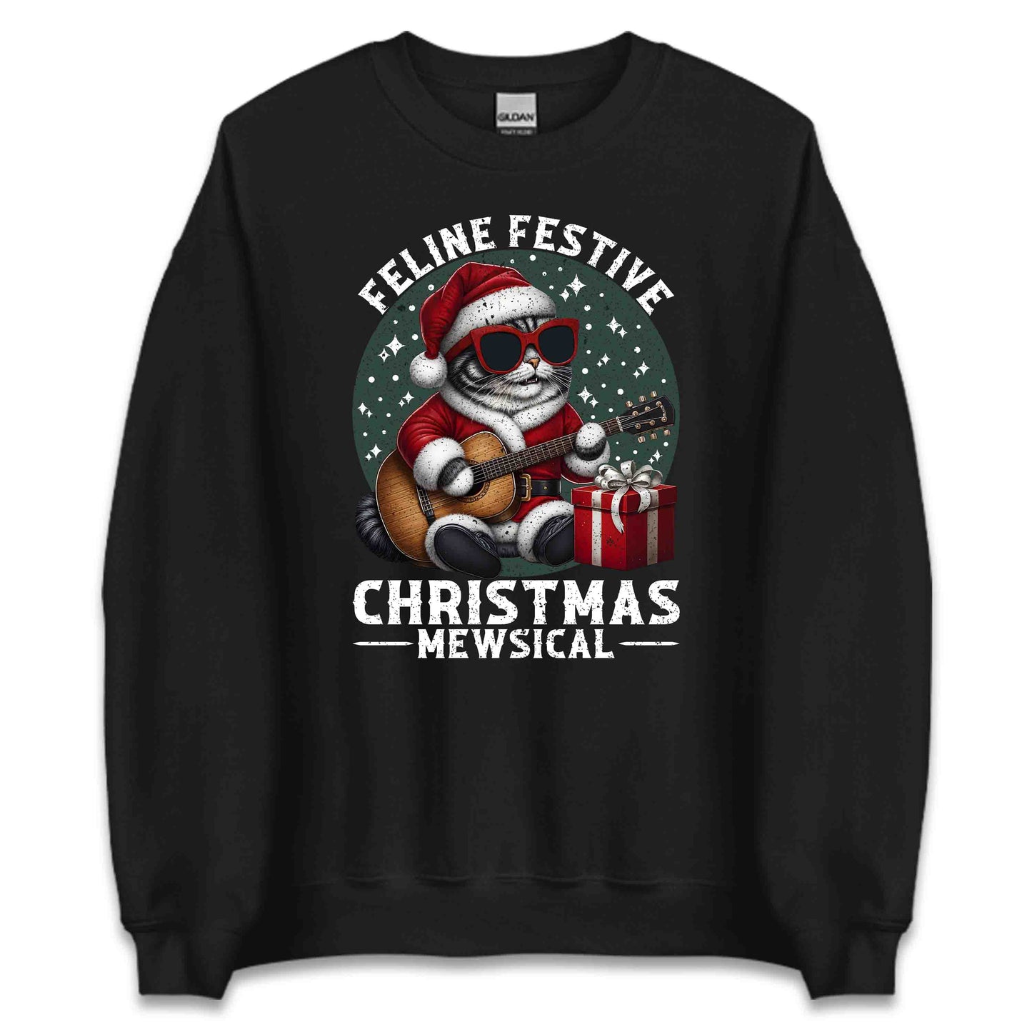 Feline Festive Christmas Mewsical Xmas Santa Cat Playing Guitar | PRODUCT CODE: FLNTVCHWSPY