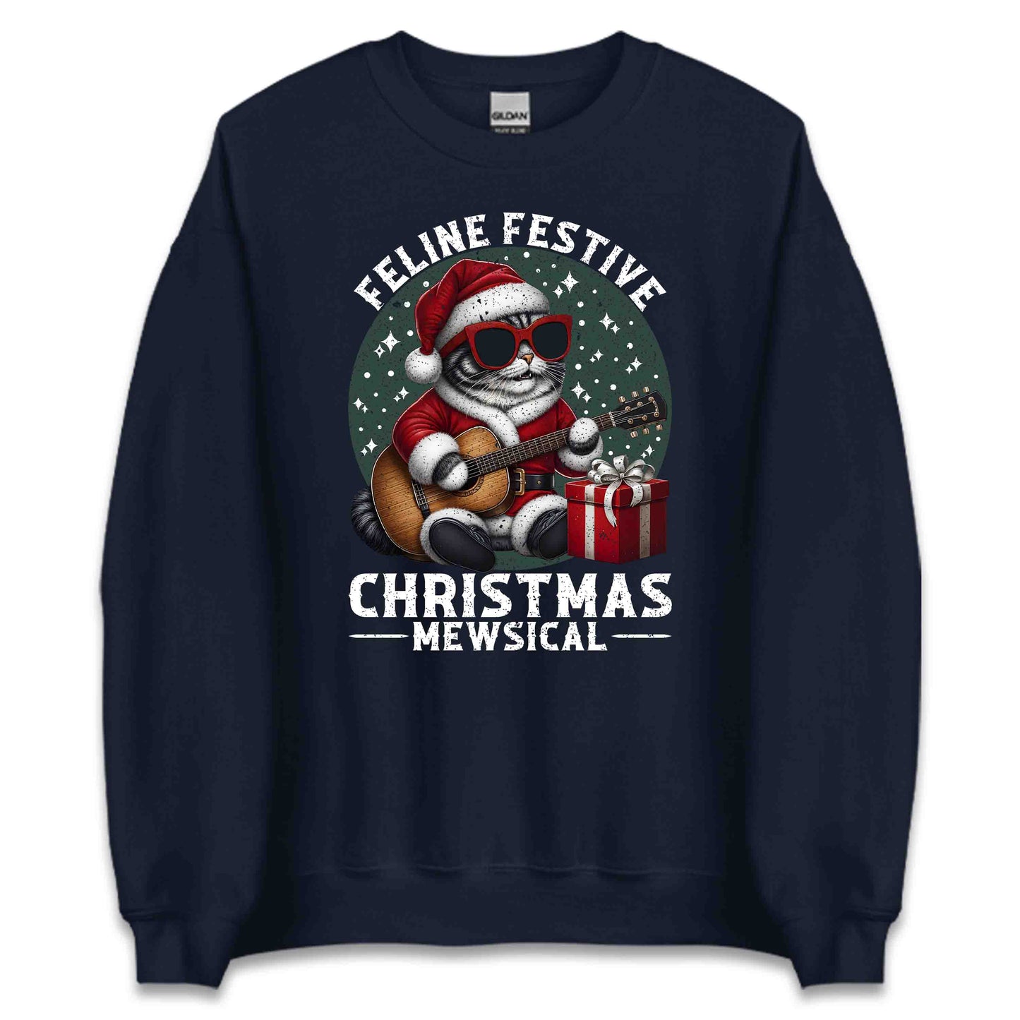 Feline Festive Christmas Mewsical Xmas Santa Cat Playing Guitar | PRODUCT CODE: FLNTVCHWSPY