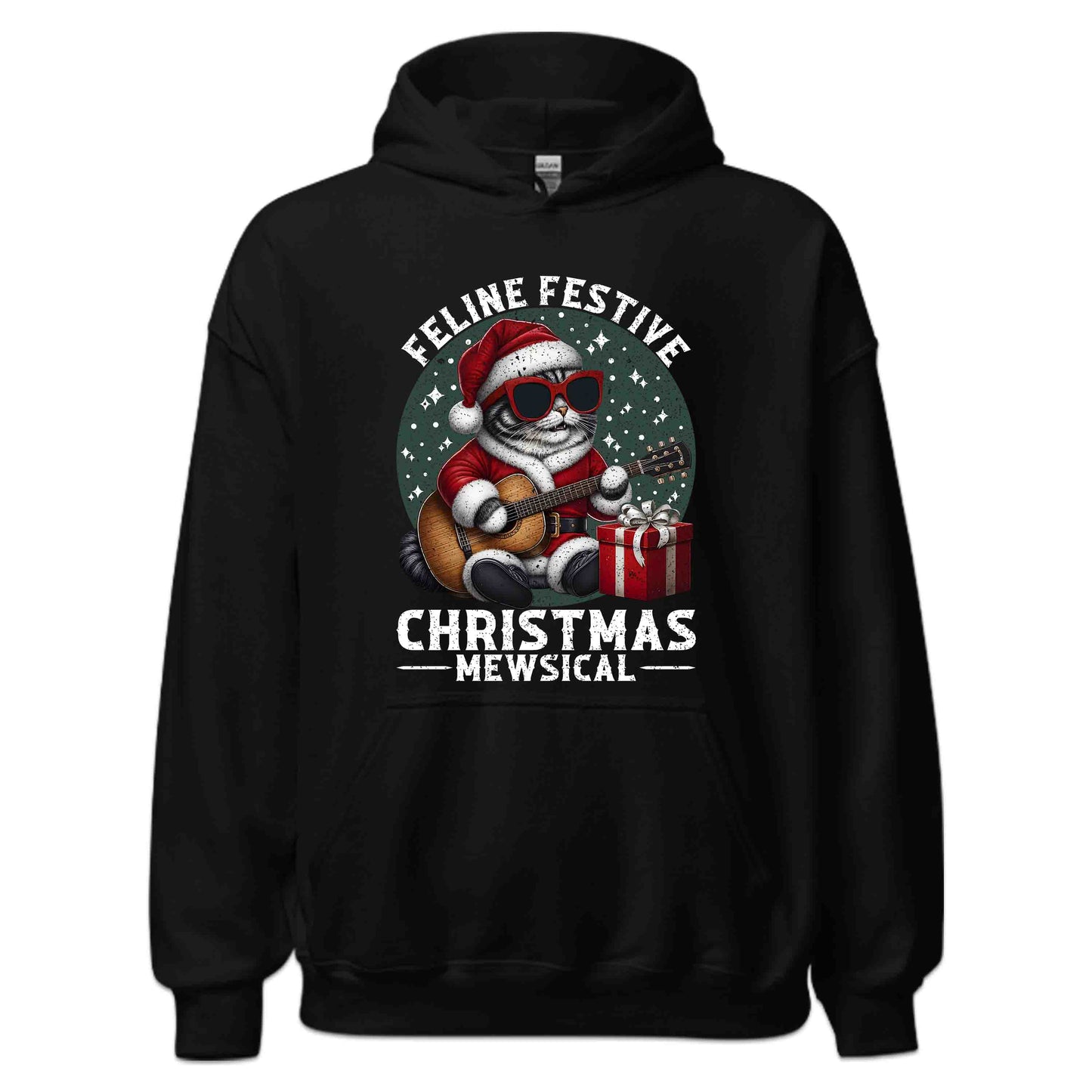 Feline Festive Christmas Mewsical Xmas Santa Cat Playing Guitar | PRODUCT CODE: FLNTVCHWSPY