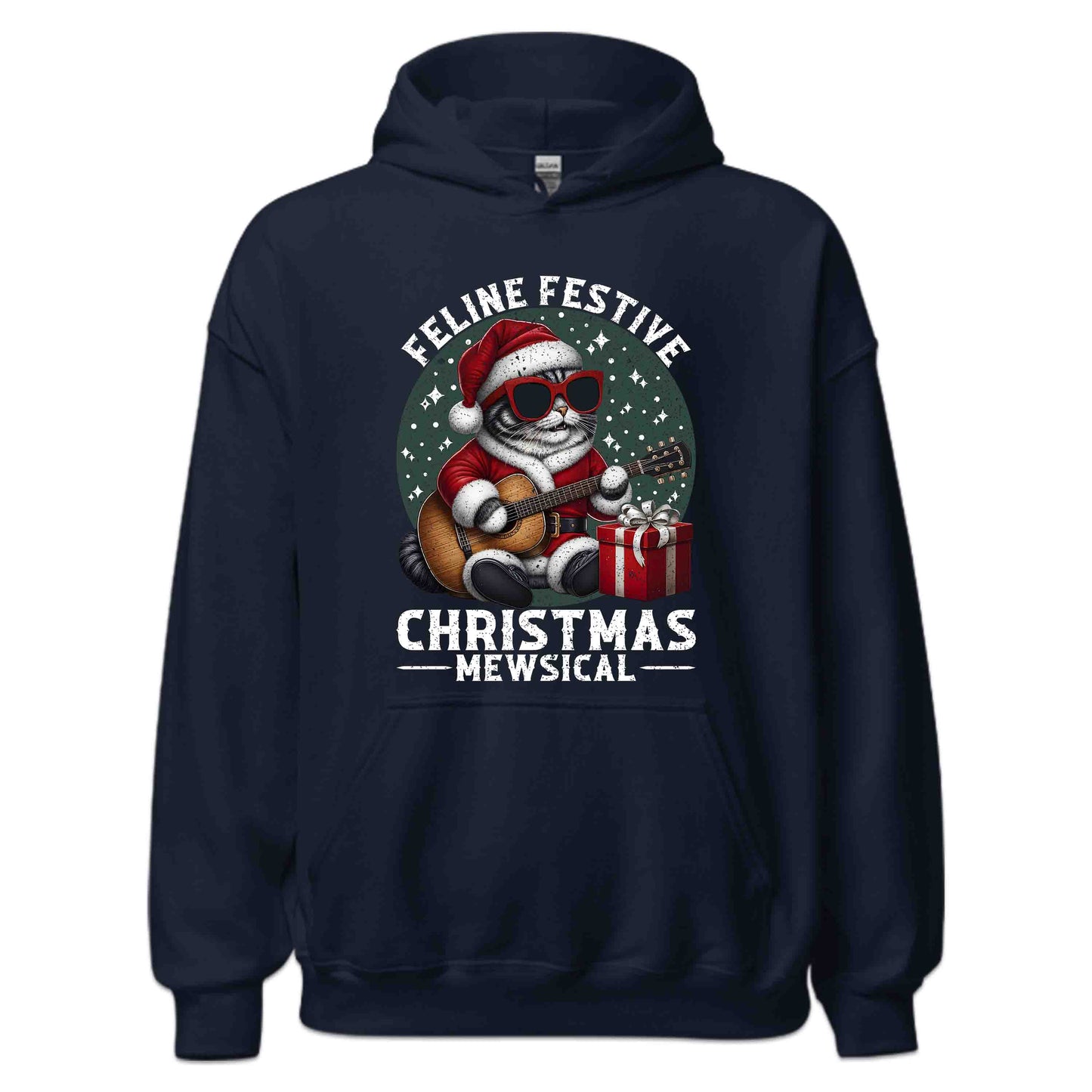Feline Festive Christmas Mewsical Xmas Santa Cat Playing Guitar | PRODUCT CODE: FLNTVCHWSPY