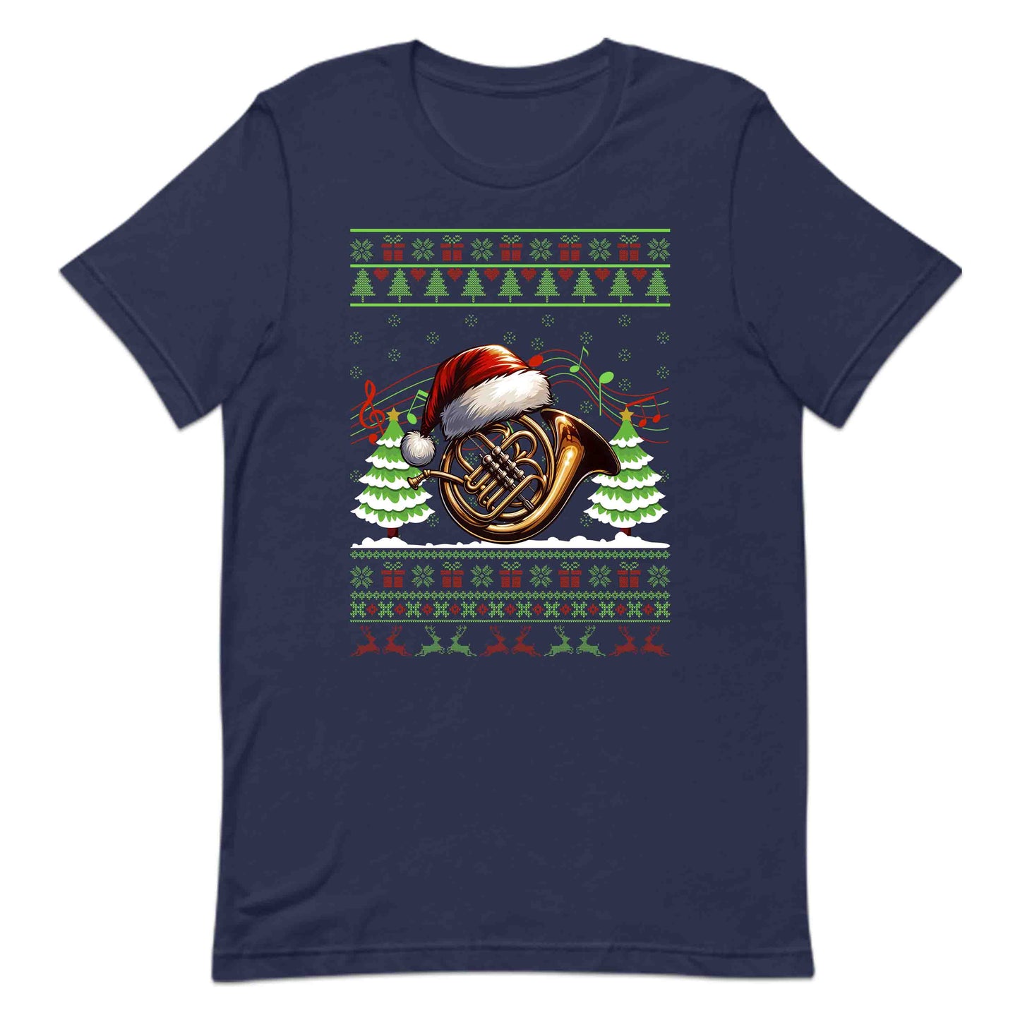 French Horn Christmas Ugly Xmas Musicians | PRODUCT CODE: FNCHORCHMTSU