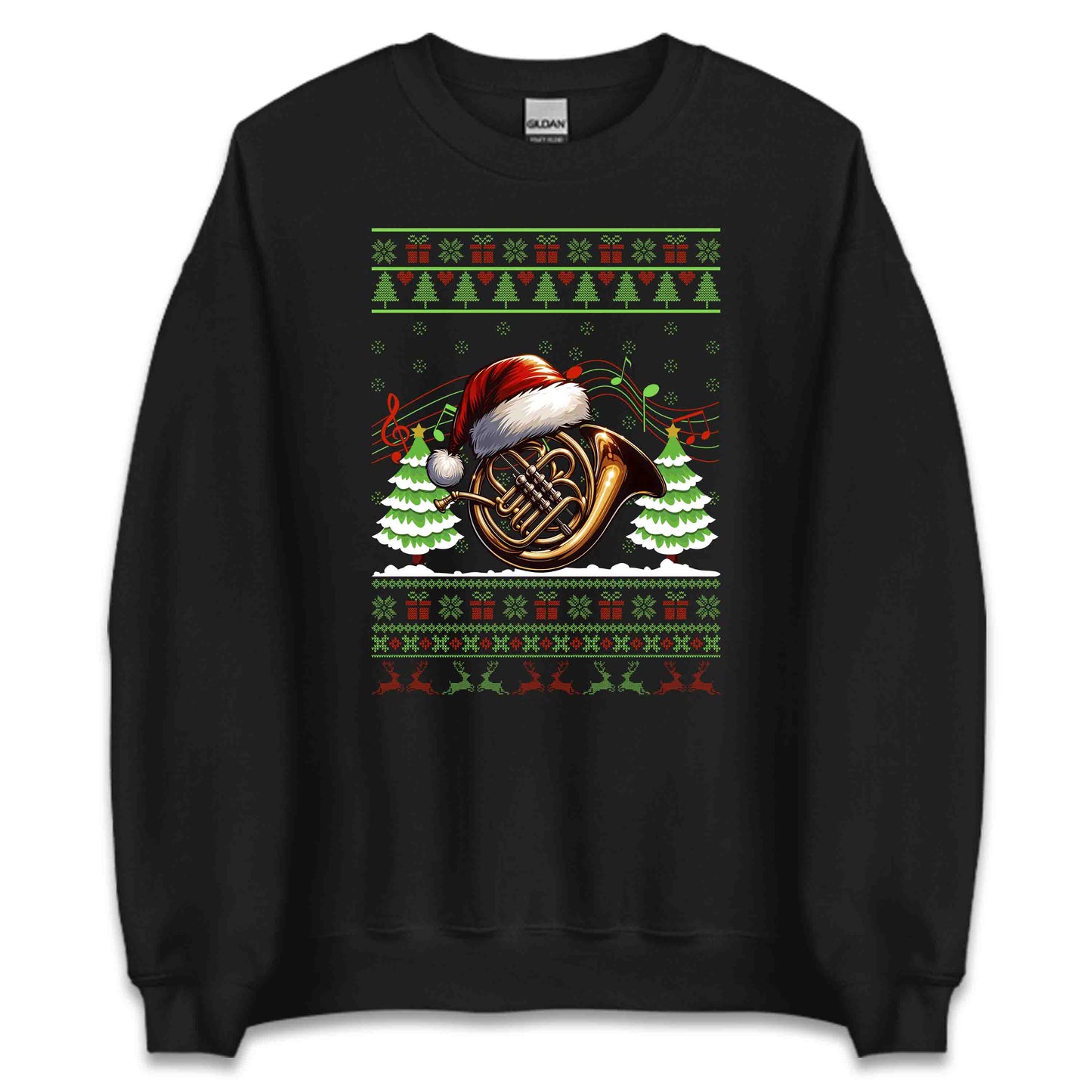 French Horn Christmas Ugly Xmas Musicians | PRODUCT CODE: FNCHORCHMTSU