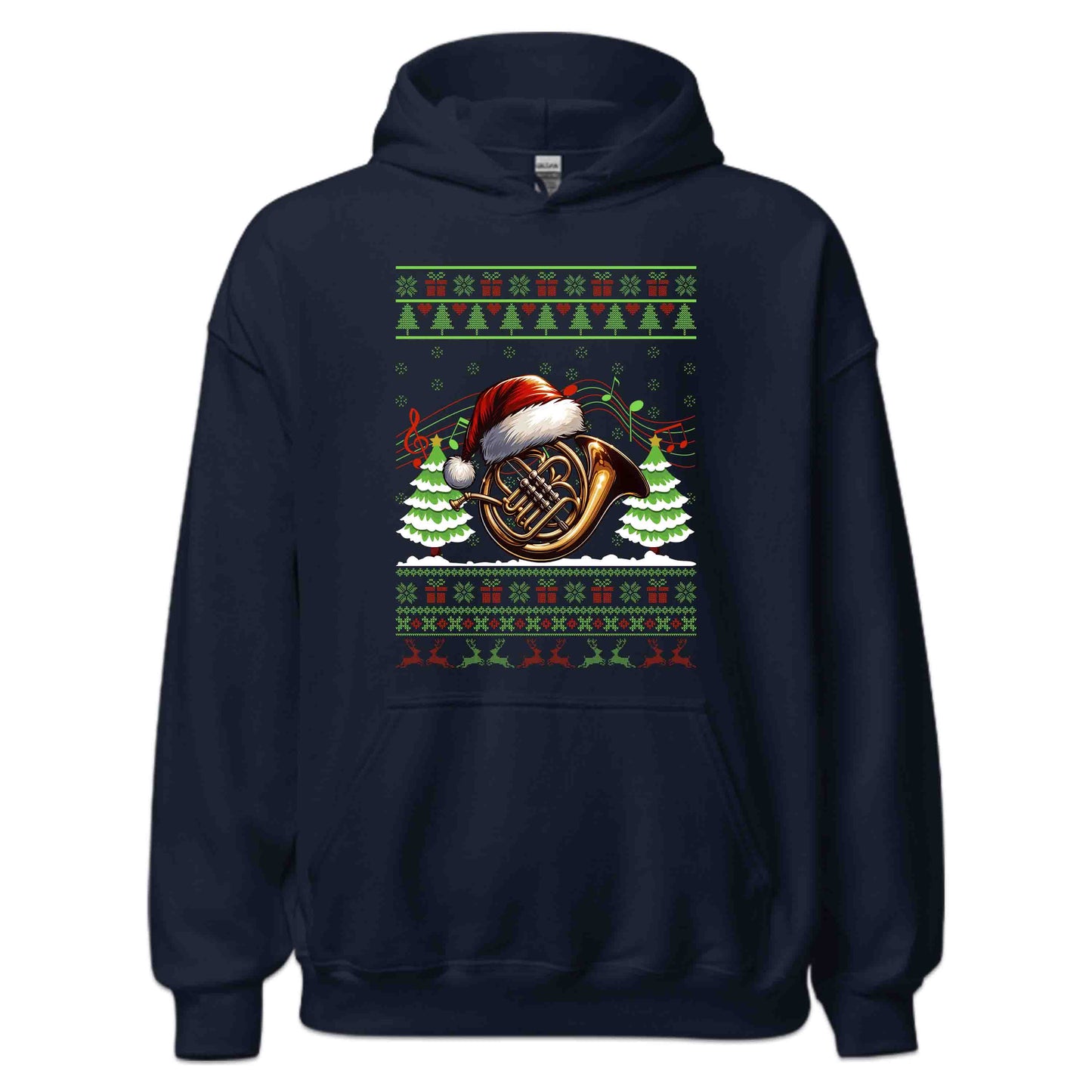 French Horn Christmas Ugly Xmas Musicians | PRODUCT CODE: FNCHORCHMTSU