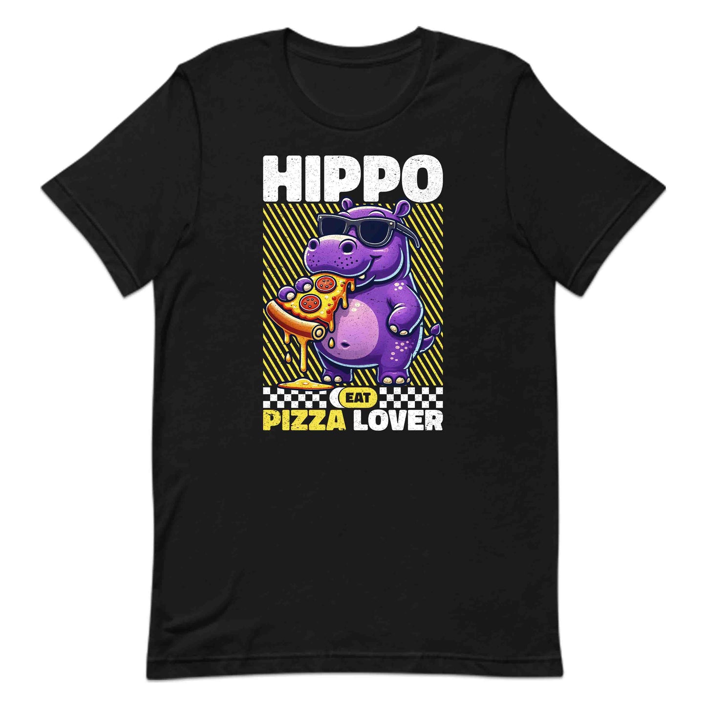 Funny Hippo Pizza Lover Quirky Foodies Hippopotamus Pizza Enthusiasts | PRODUCT CODE: FNPZHPOANMLET