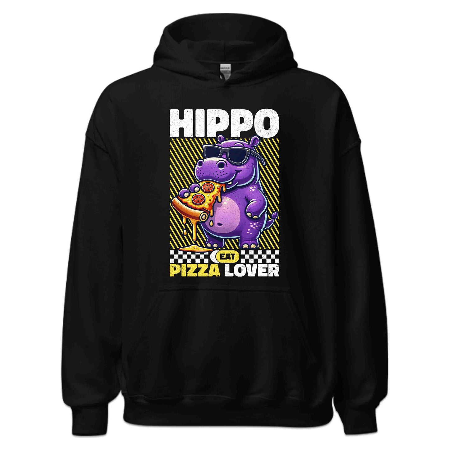 Funny Hippo Pizza Lover Quirky Foodies Hippopotamus Pizza Enthusiasts | PRODUCT CODE: FNPZHPOANMLET