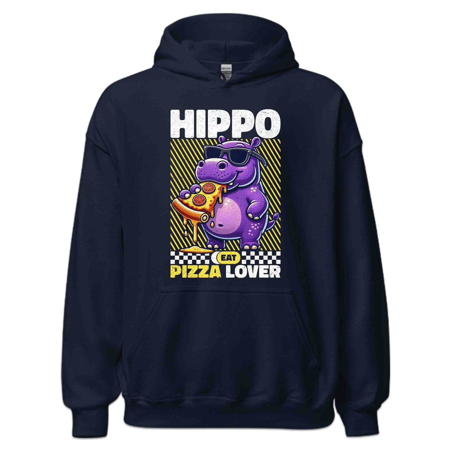Funny Hippo Pizza Lover Quirky Foodies Hippopotamus Pizza Enthusiasts | PRODUCT CODE: FNPZHPOANMLET