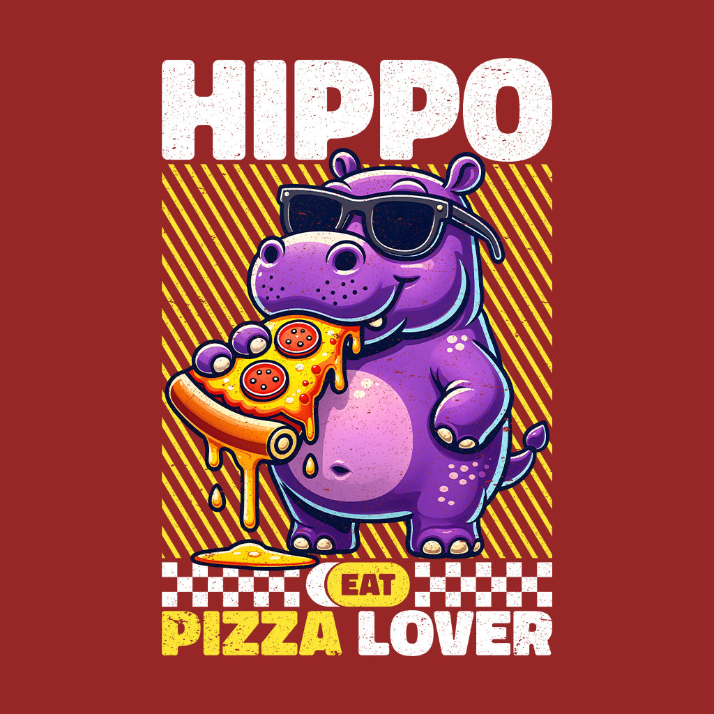 Funny Hippo Pizza Lover Quirky Foodies Hippopotamus Pizza Enthusiasts | PRODUCT CODE: FNPZHPOANMLET