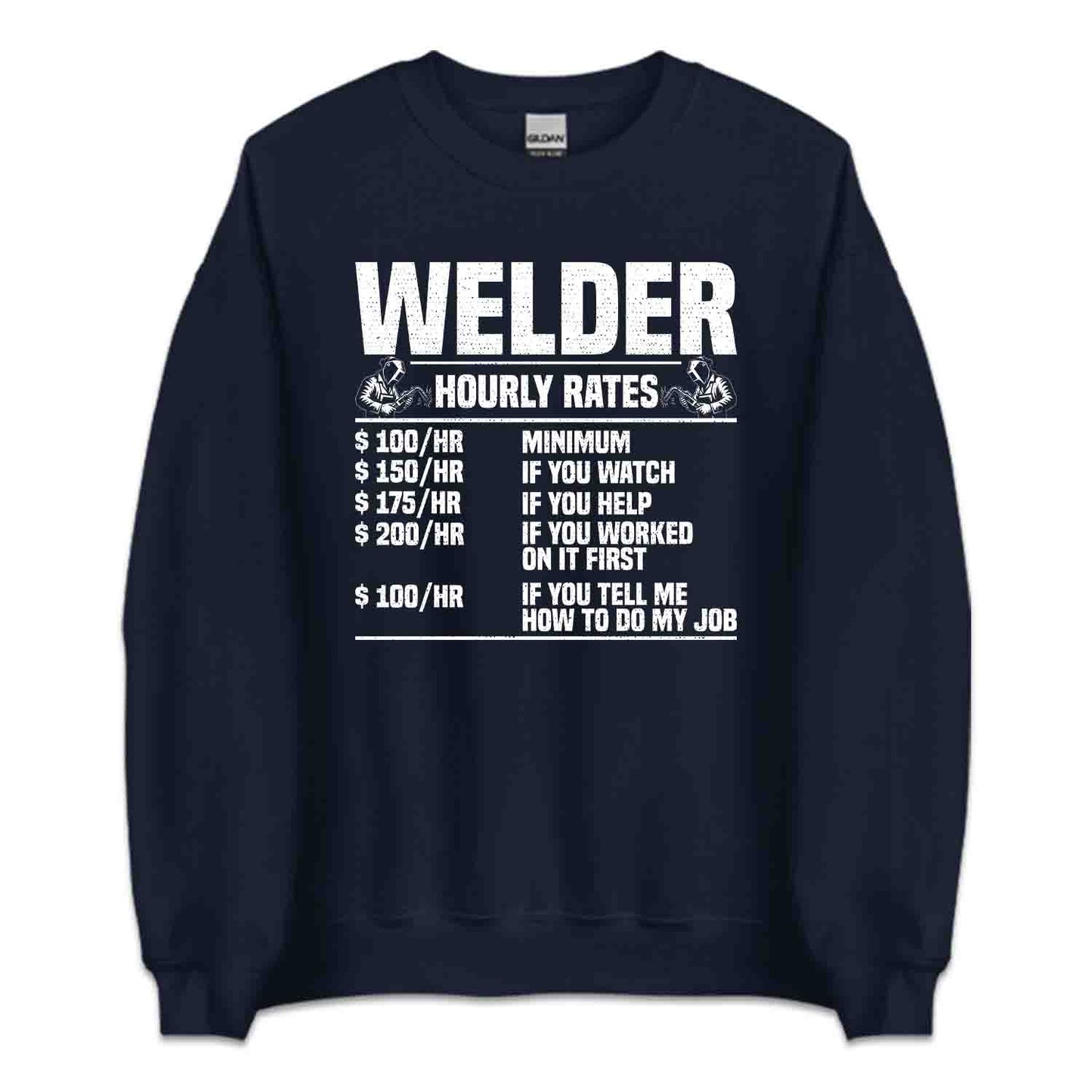 Welder Hourly Rates Labor Day Welding Humor | PRODUCT CODE: FNWLDHRTPS