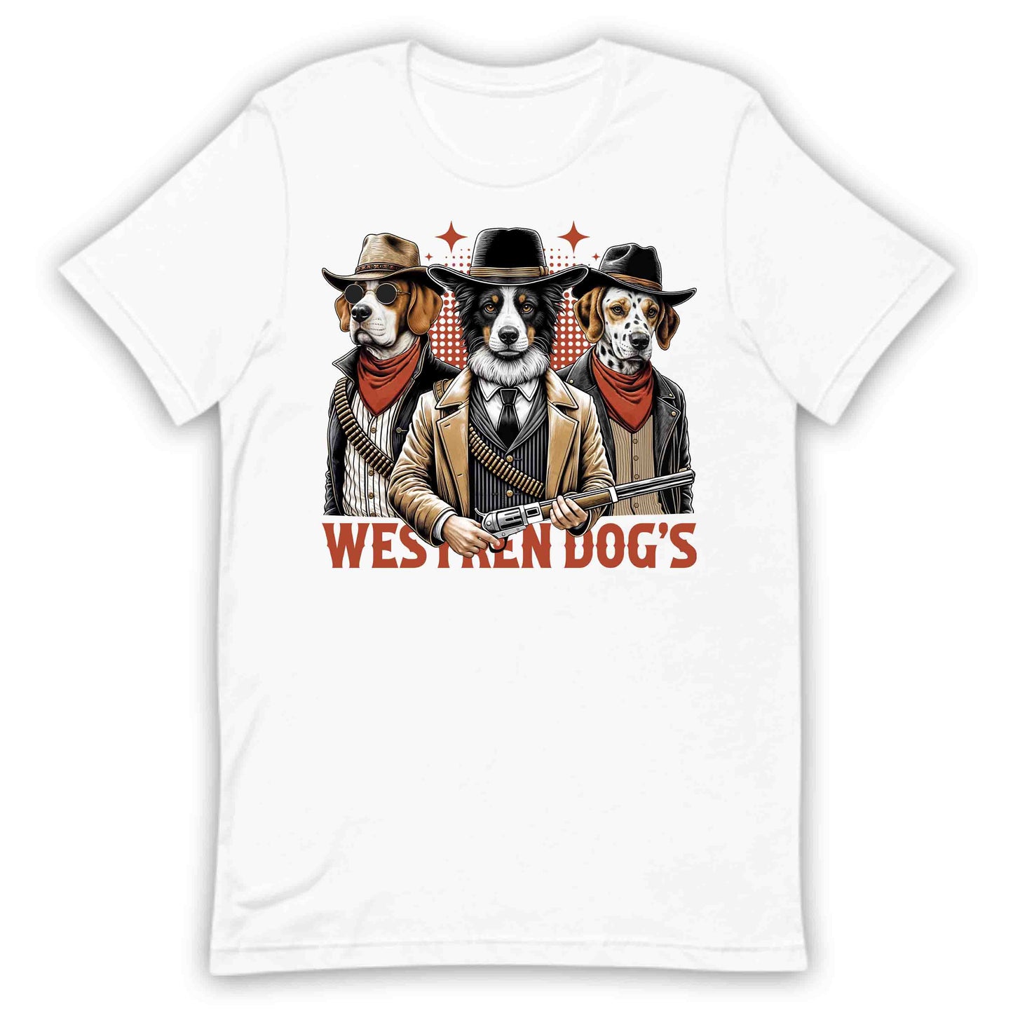 Funny Cowboy Dogs Retro Western Sheriff & Outlaw Dog | PRODUCT CODE: FNYCBWODGSRW