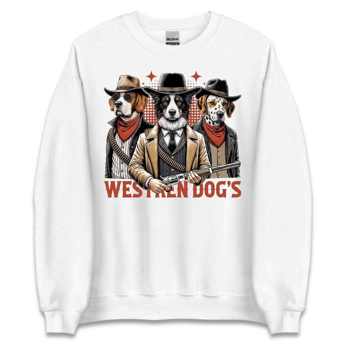 Funny Cowboy Dogs Retro Western Sheriff & Outlaw Dog | PRODUCT CODE: FNYCBWODGSRW