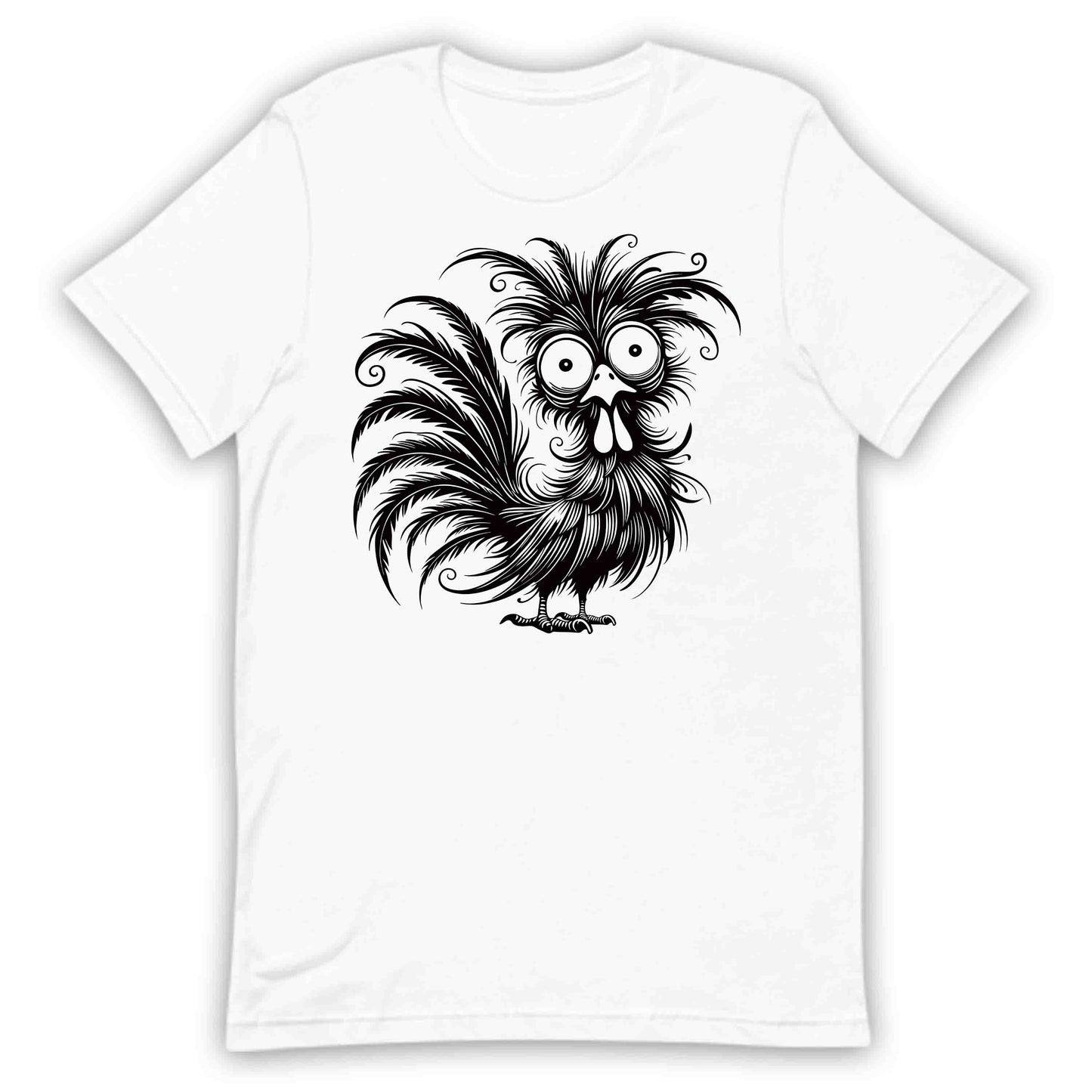 Funny Crazy Chicken Farm Life Humor Style Eccentric Rooster | PRODUCT CODE: FNYCRYZMALFES