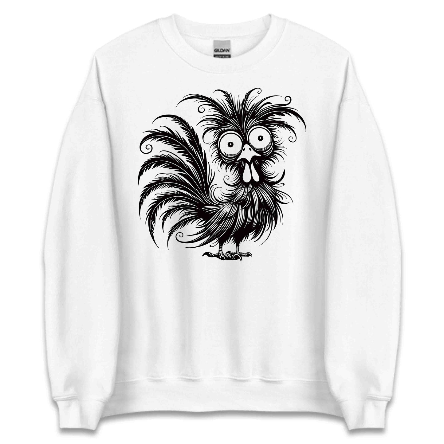 Funny Crazy Chicken Farm Life Humor Style Eccentric Rooster | PRODUCT CODE: FNYCRYZMALFES