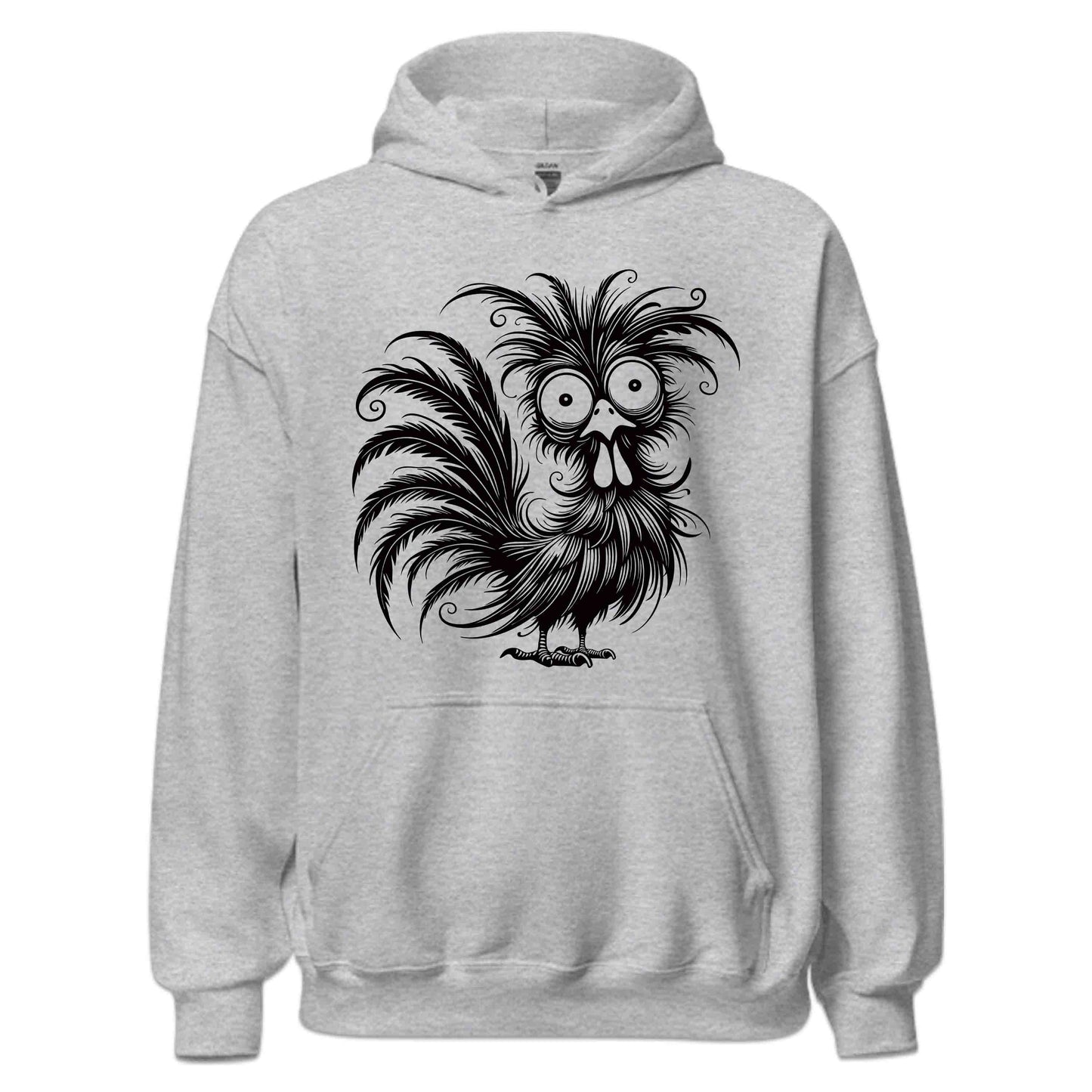 Funny Crazy Chicken Farm Life Humor Style Eccentric Rooster | PRODUCT CODE: FNYCRYZMALFES