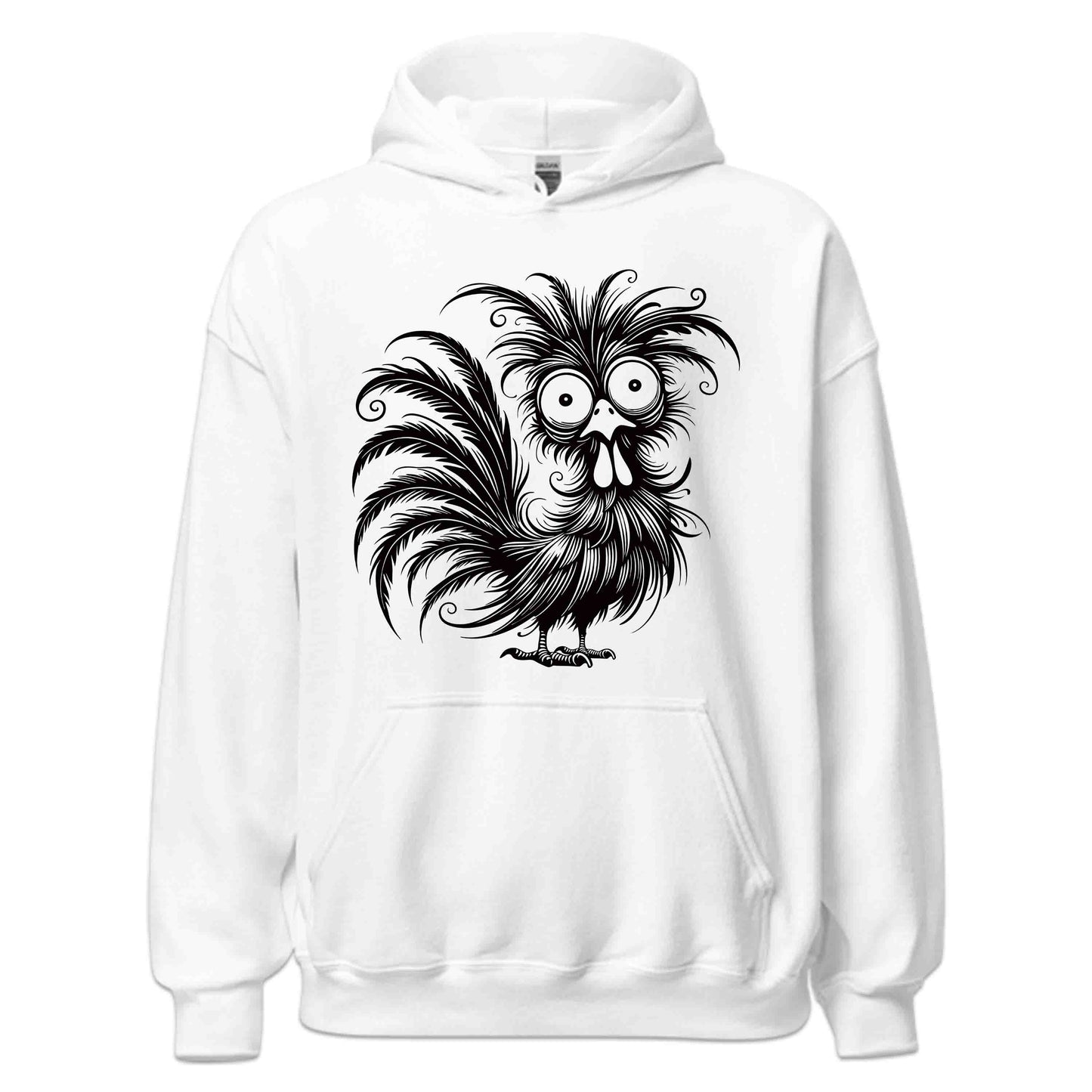 Funny Crazy Chicken Farm Life Humor Style Eccentric Rooster | PRODUCT CODE: FNYCRYZMALFES