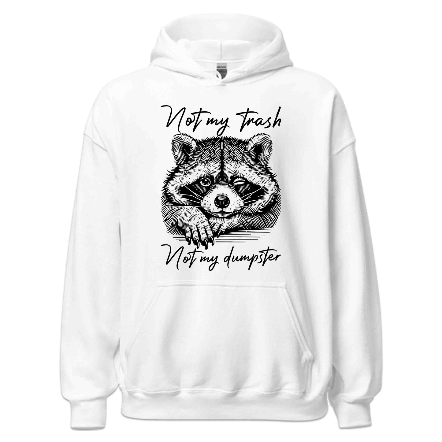 Funny Raccoon Not My Trash Not My Dumpster Vintage Quirky Animal Humor | PRODUCT CODE: FNYRCNOTMYS