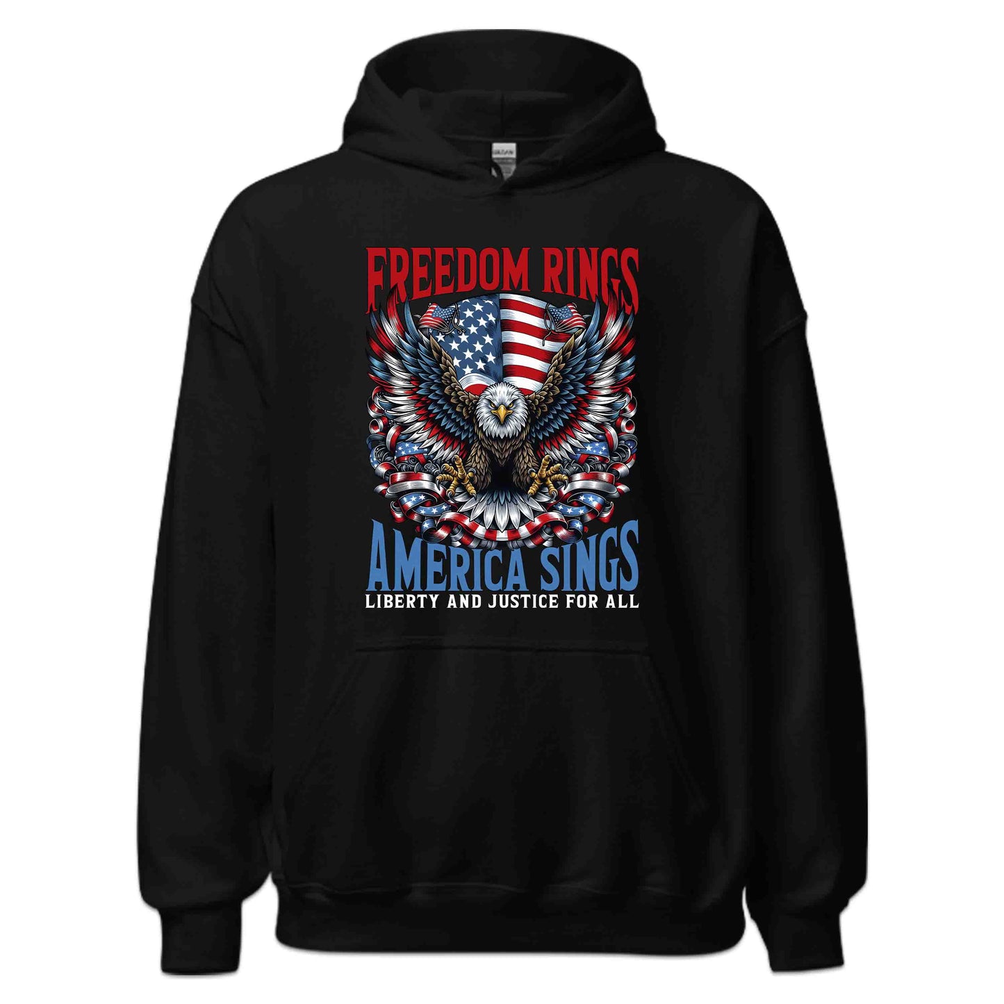 Freedom Rings America Sings Eagle USA Flag Liberty and Justice | PRODUCT CODE: FRDMRNGSAMEL